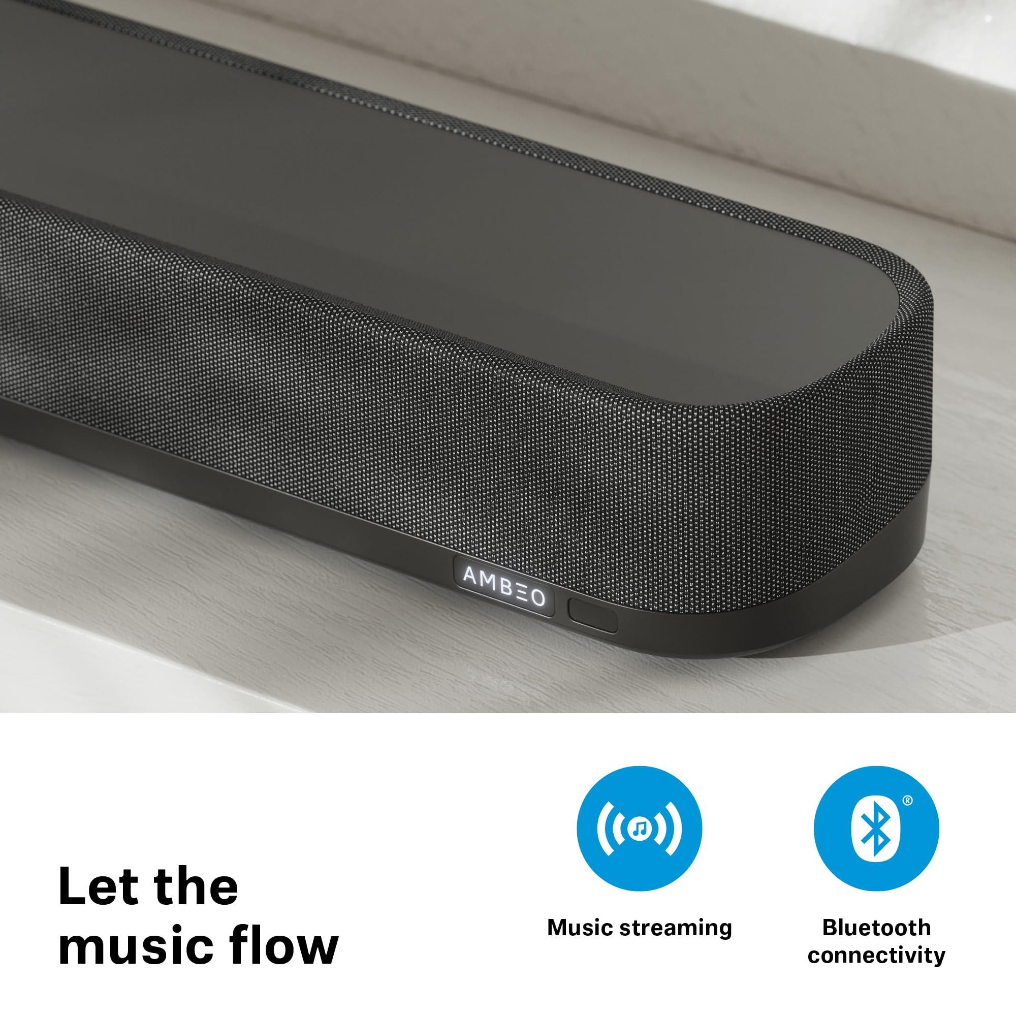 Sennheiser Sennheiser AMBEO Soundbar Mini - Immersive 3D Audio for TV, Movies, and Music - Compact Device with Powerful Adaptive Features, Multiple Connectivity and Intuitive Usage
