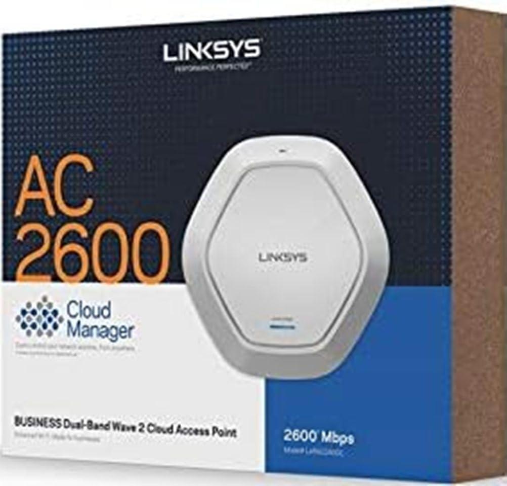 Linksys Linksys Business AC2600 WiFi Cloud Managed Access Point with Remote Centralized Management & Real-Time Insights On Network Activity, 802.11AC, Poe (LAPAC2600C)