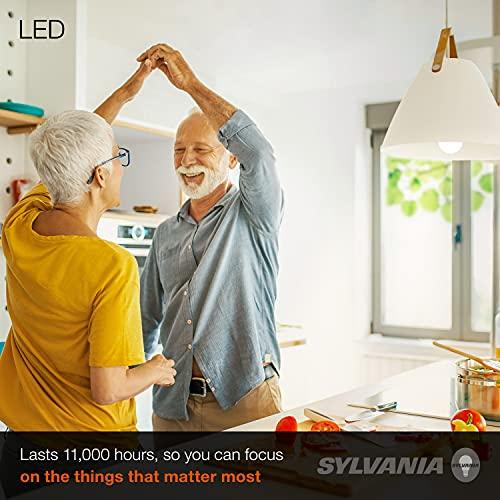 LEDVANCE SYLVANIA LED Light Bulb, 40W Equivalent A19, Efficient 6W, Medium Base, Frosted Finish, 450 Lumens, Daylight ,2 Count (Pack of 1)