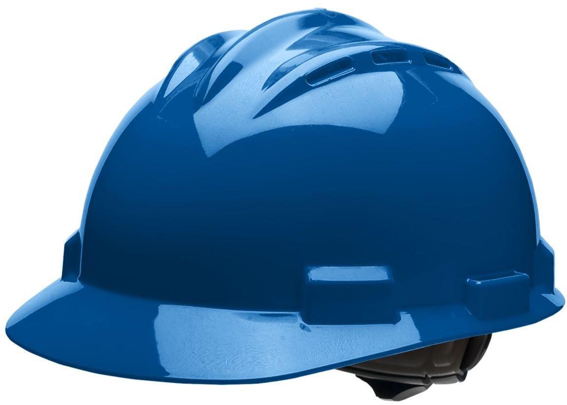 Bullard Bullard 3-Rib S62 Cap Style Safety Hard Hat with 4-Point Ratchet Suspension and Cotton Brow Pad, Kentucky Blue