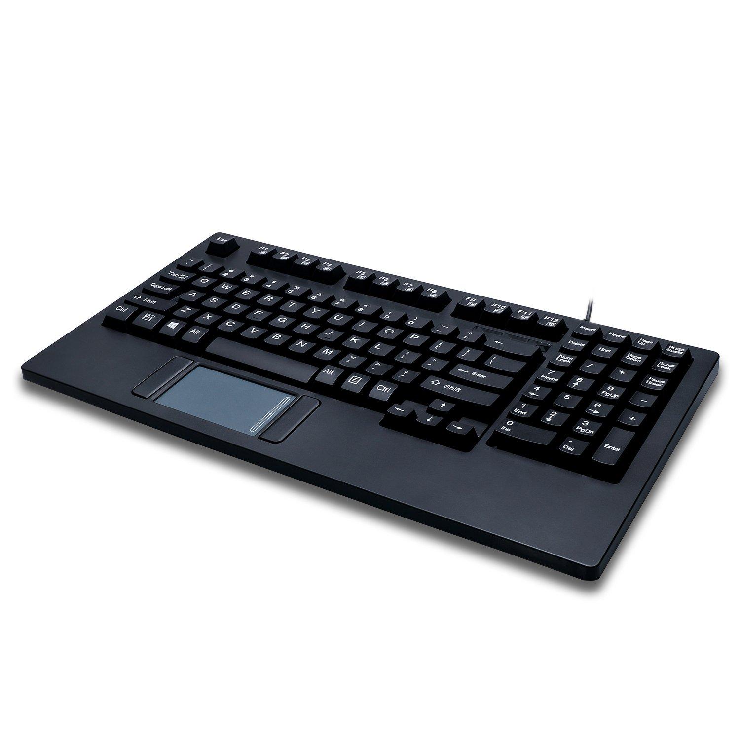Adesso Adesso AKB-425UB - Easytouch Rackmount USB Touchpad Keyboard, Black