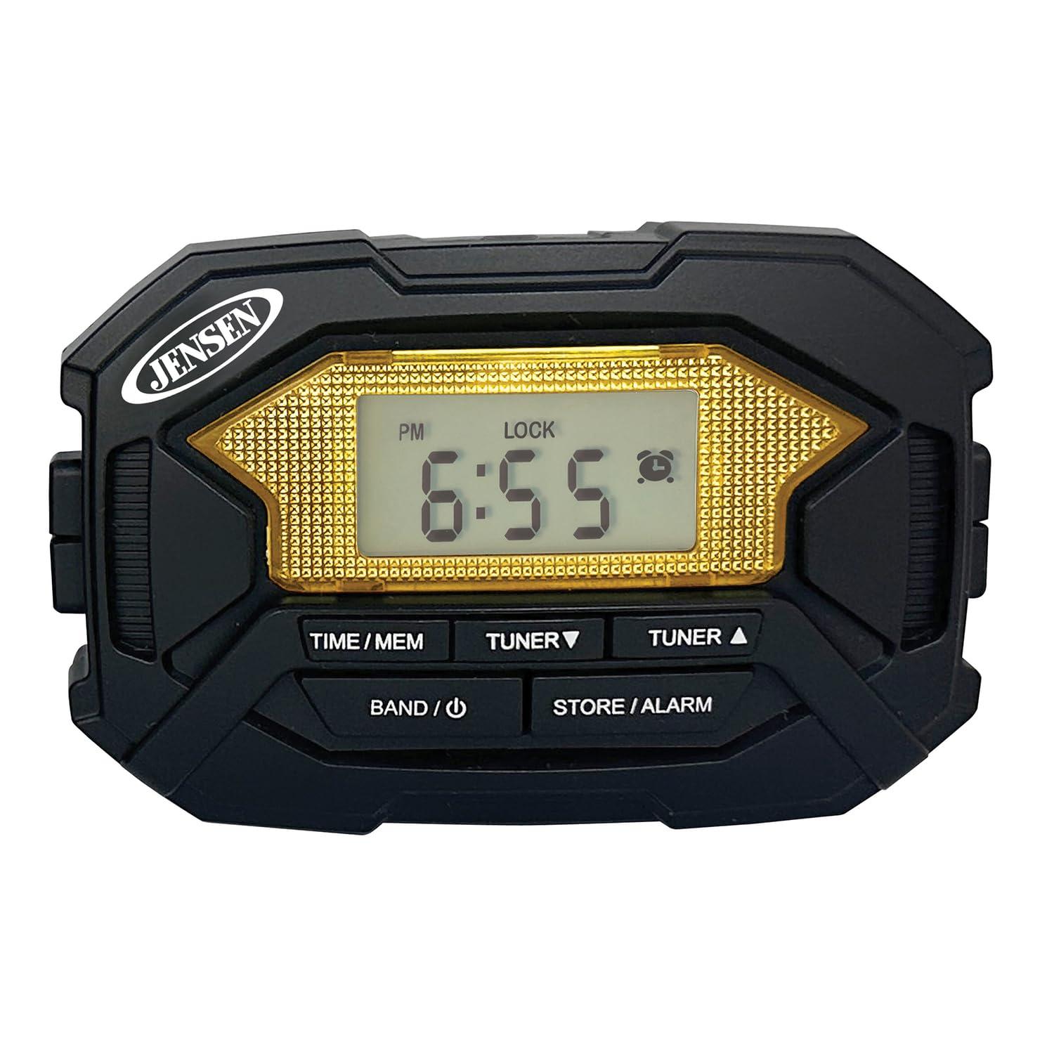 Jensen Jensen SAB-60 Armband Digital AM/FM Stereo Radio with Clock and Earbuds, Black, SAB-60