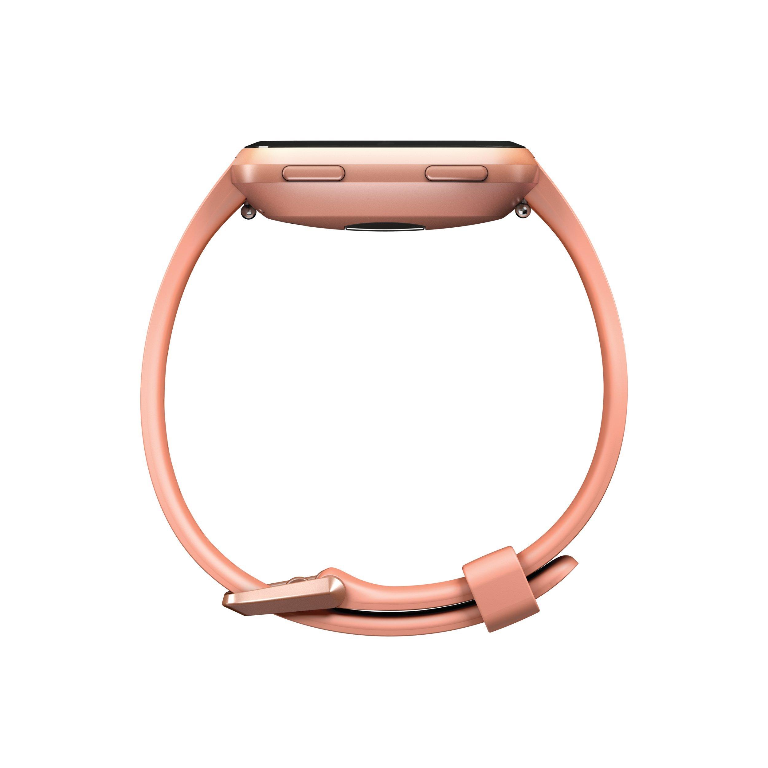Fitbit Fitbit Versa Smart Watch, Peach/Rose Gold Aluminium, One Size (S & L Bands Included) - (Renewed)