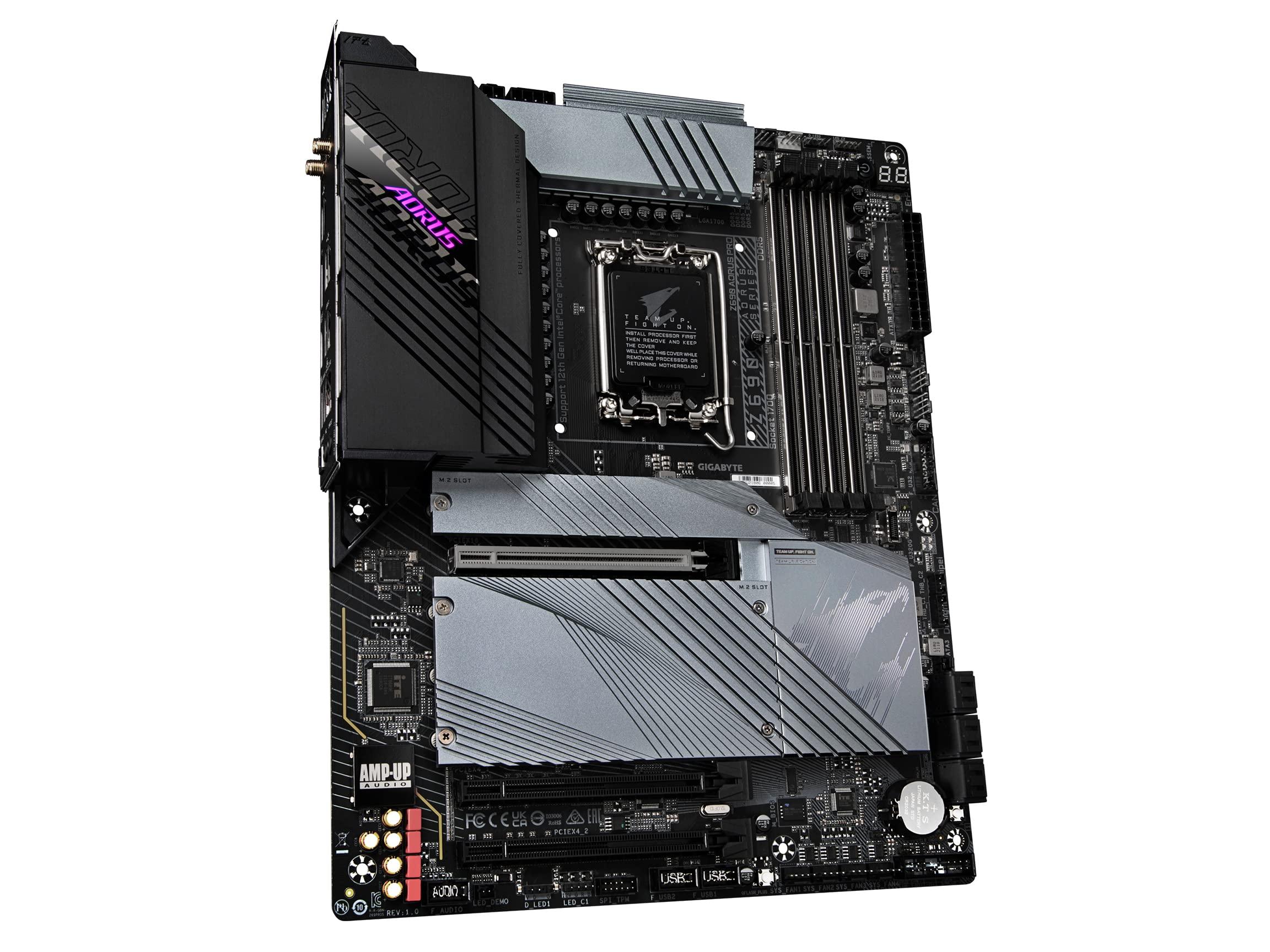 GIGABYTE GIGABYTE Z690 AORUS PRO (LGA 1700/ Intel Z690/ ATX/ DDR5/ Quad M.2/ PCIe 5.0/ USB 3.2 Gen2X2 Type-C/ WiFi 6/ 2.5GbE LAN/ Gaming Motherboard)