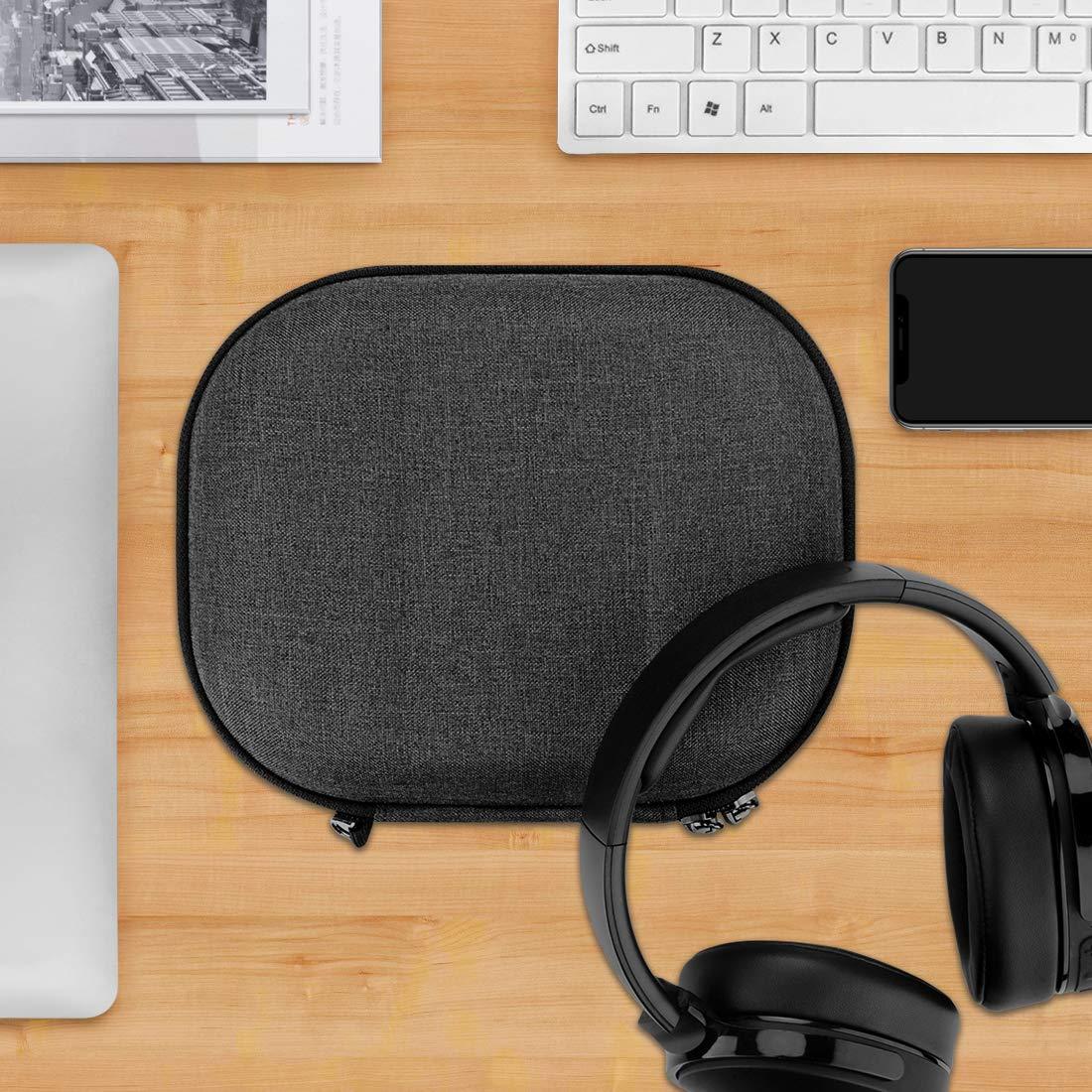 GEEKRIA Geekria Shield Headphones Case Compatible with Skullcandy Hesh 3, Hesh Evo, Crusher Evo, Crusher ANC, Replacement Hard Shell Travel Carrying Bag with Cable Storage (Dark Grey)