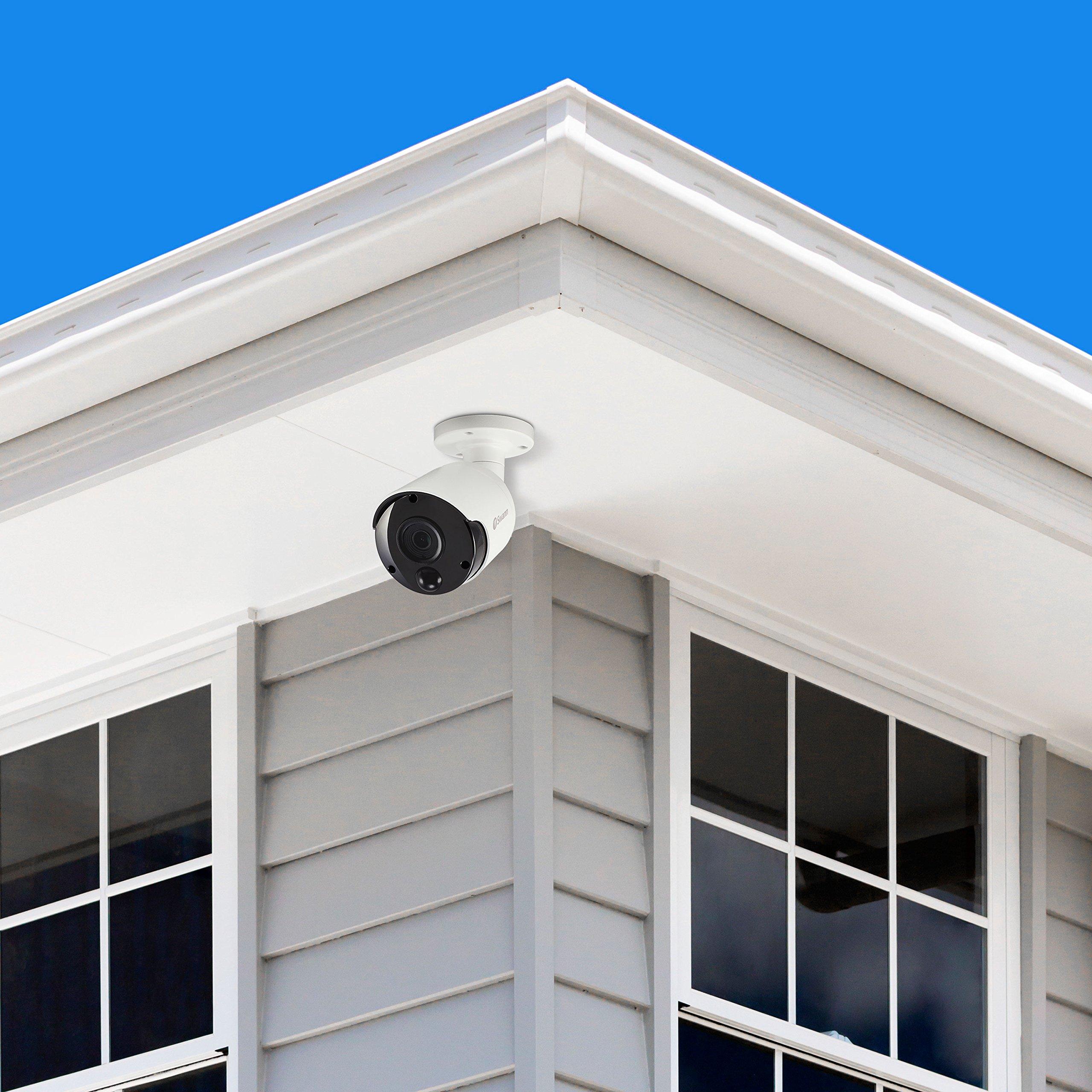 Swann Swann Wired PIR Bullet Security Camera, 5MP Super HD Surveillance Cam with Infrared Night Vision, Thermal, Heat & Motion Sensing, Add to DVR with BNC, SWPRO-5MPMSB