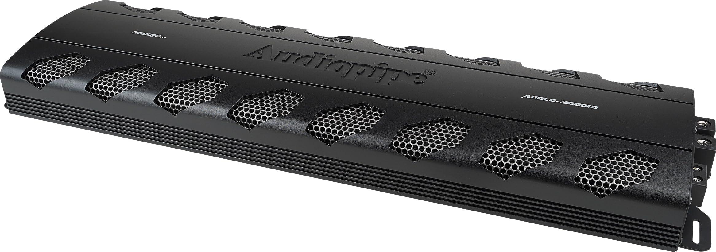Audiopipe Audiopipe APDLO Class D Car Amplifier (APDLO-30001D), Monoblock Amplifier, Car Audio, Oversize Mosfet Circutry, 3000 Watts, Built-in Subsonic Filter, Overload/Overheat Protection, Remote Bass Knob