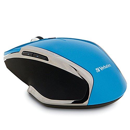 Verbatim Verbatim 2.4G Wireless 6-Button LED Ergonomic Deluxe Mouse - Computer Mouse with Nano Receiver for Mac and PC – Blue