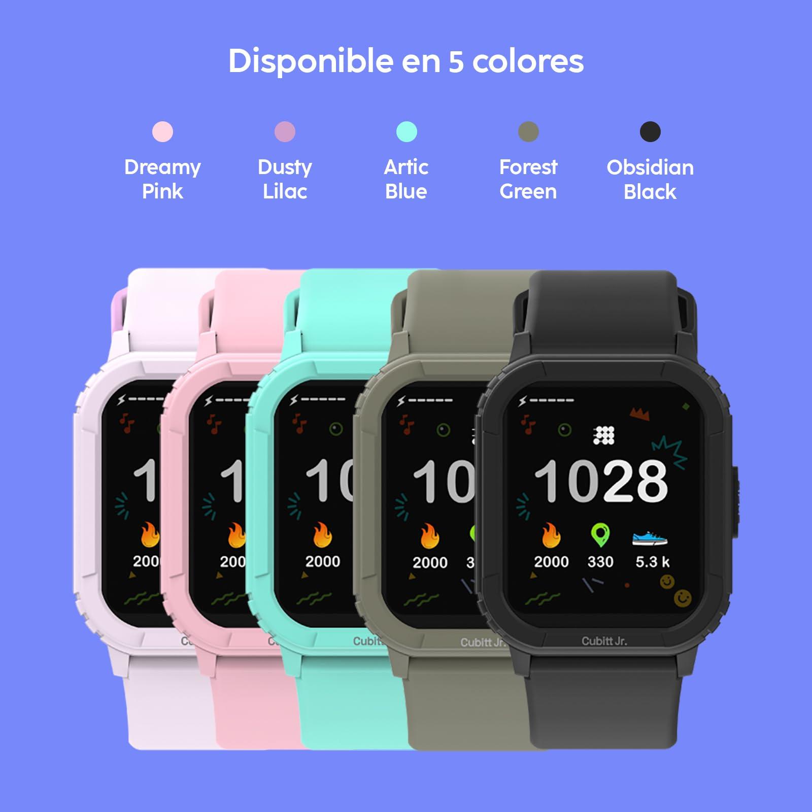 Cubitt Tracking Technologies Cubitt Jr Smart Watch Fitness Tracker for Kids and Teens, Games, Step Counter, Sleep Monitor, Heart Rate Monitor, Calculator, Activity Tracker, 1.52" Touch Screen, Waterproof