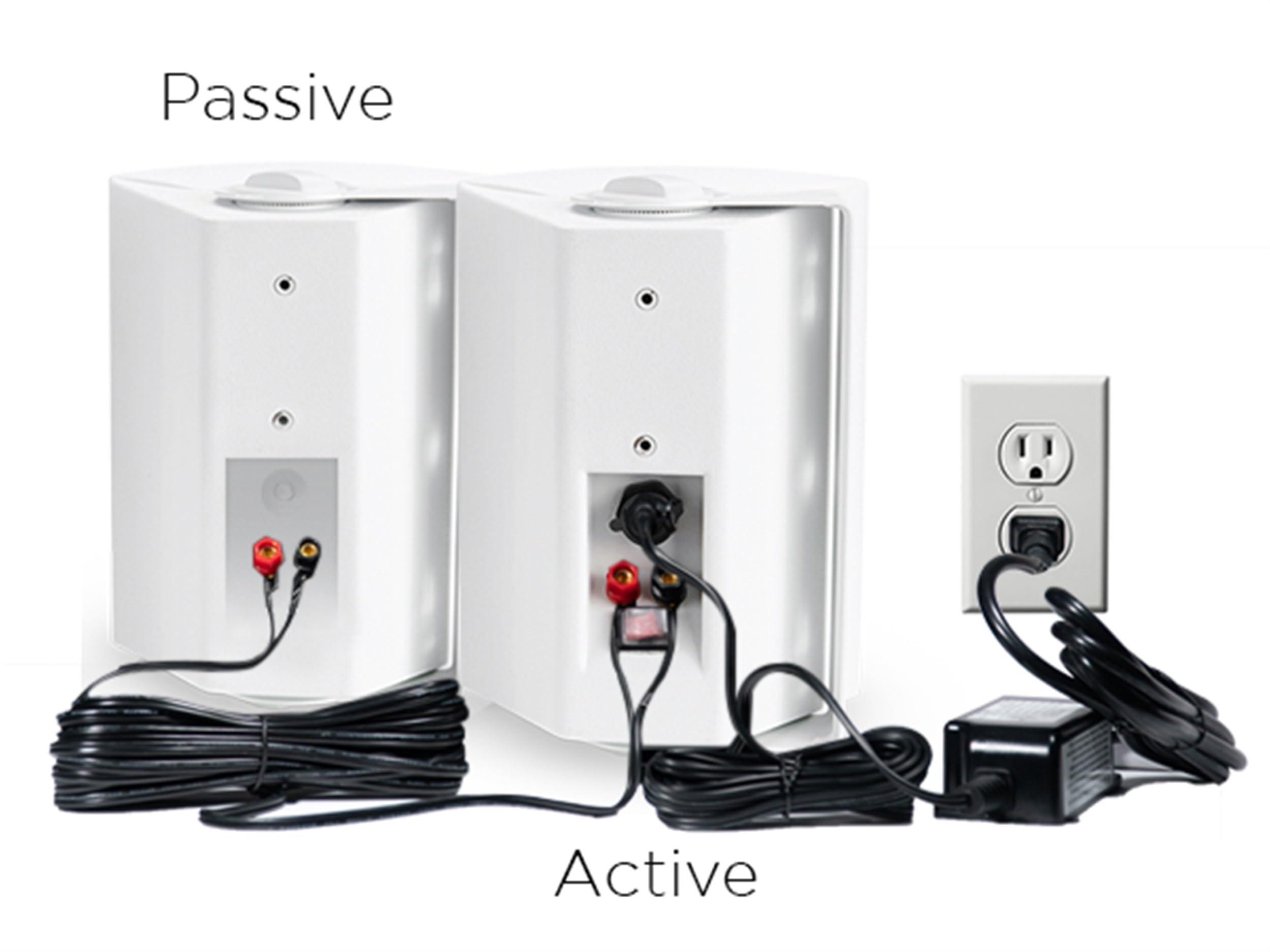 iHome iHome IHSI-W400BT-PR-WHT Bluetooth 4\" 100W Weatherproof Speakers, Indoor/Outdoor, Wall/Ceiling Mount, Surround Sound, Pair - Suitable for Home Parties