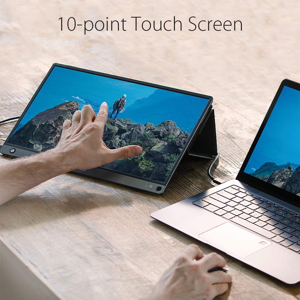 ASUS ASUS ZenScreen Touch MB16AMT 15.6-Inch LCD Monitor, Dark Gray