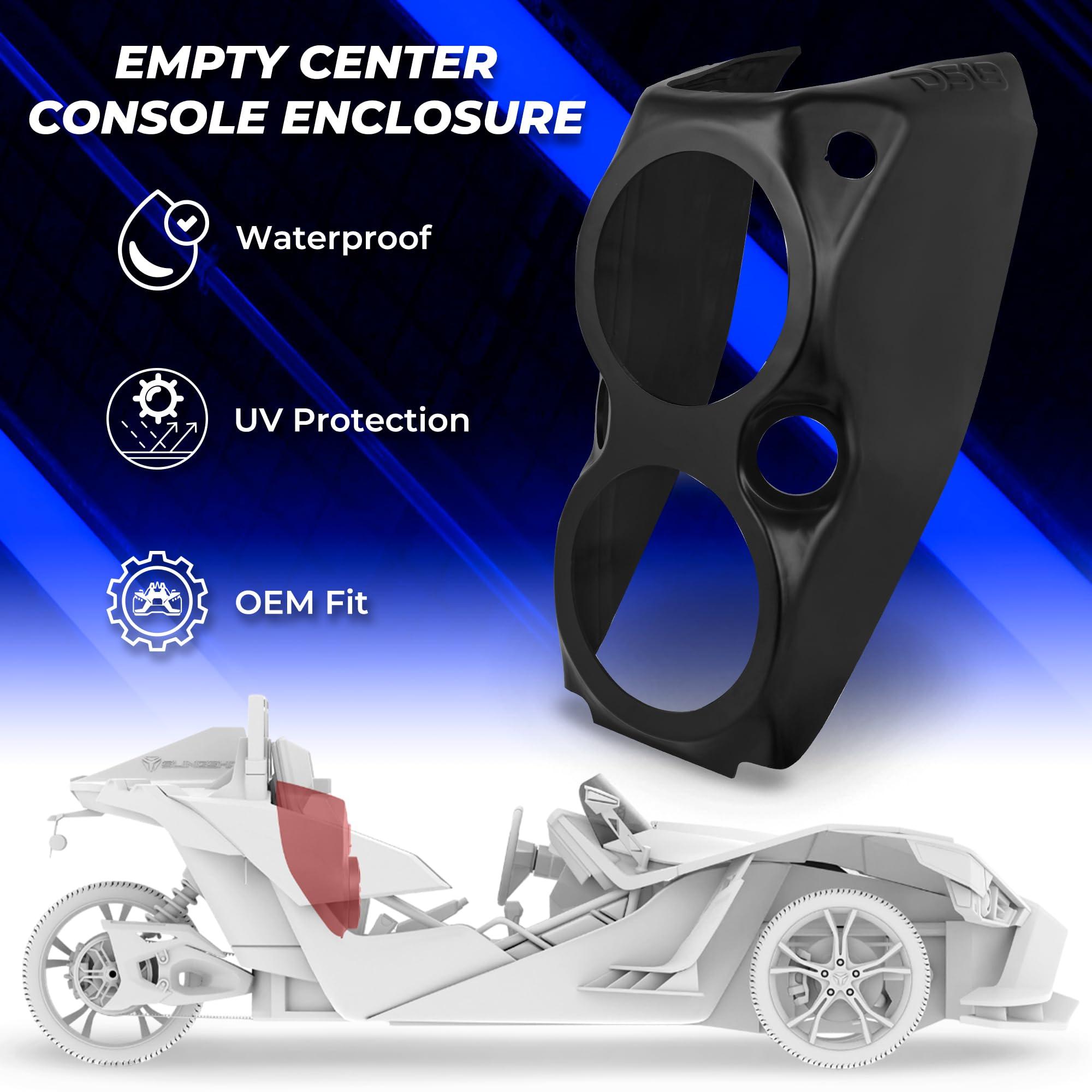 DS18 DS18 SLG-WFCC66 Polaris Slingshot Waterfall Center Console for 2 X 6.5 Speakers & 2 X 2.28 Bullet Tweeter - Waterproof Center Console for Slingshot Models 2015-Current - Speakers Not Included