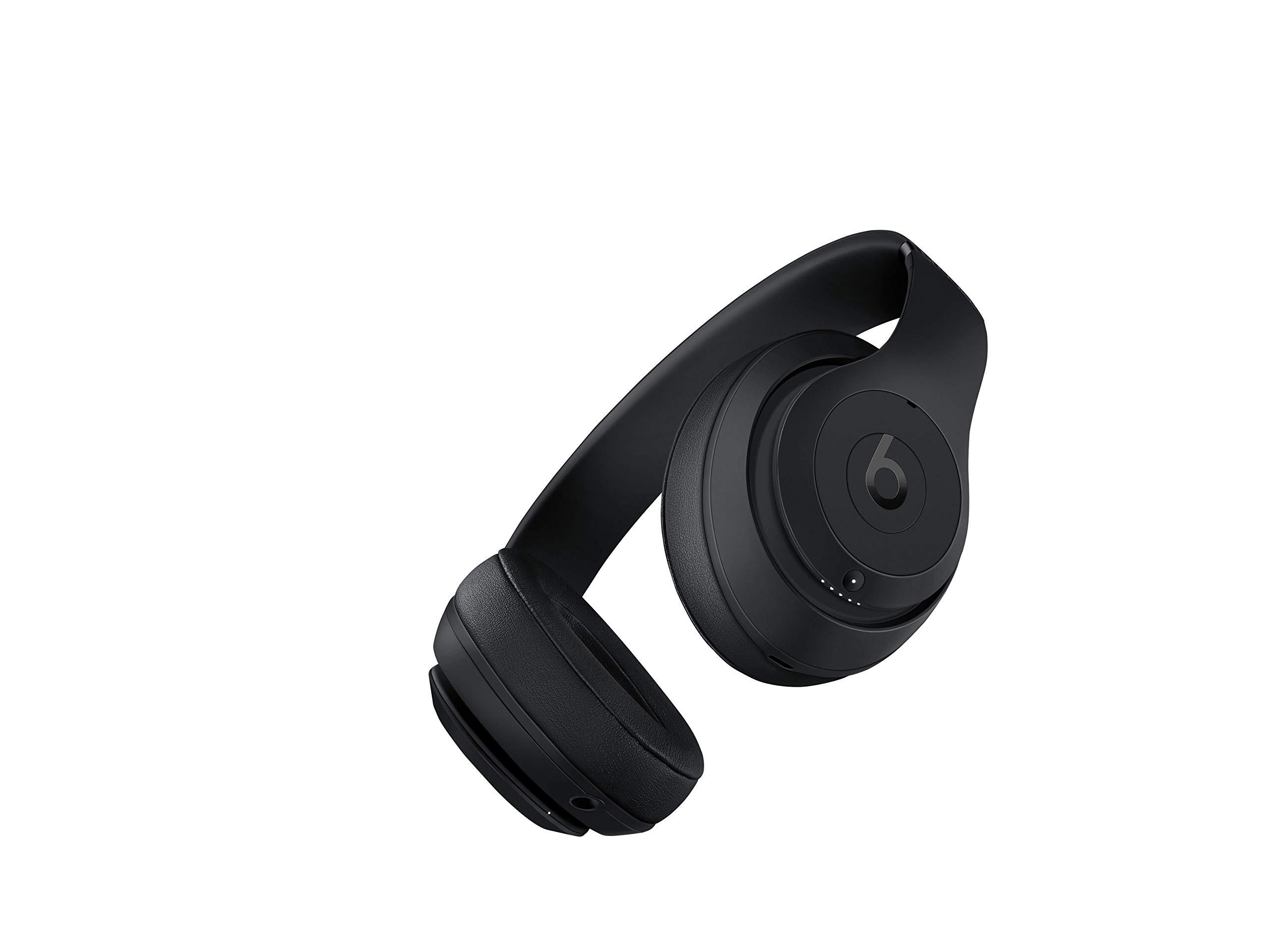 Beats Beats Studio3 Wireless Noise Cancelling Over-Ear Headphones - Apple W1 Headphone Chip, Class 1 Bluetooth, Active Noise Cancelling, 22 Hours of Listening Time - Matte Black (Previous Model)
