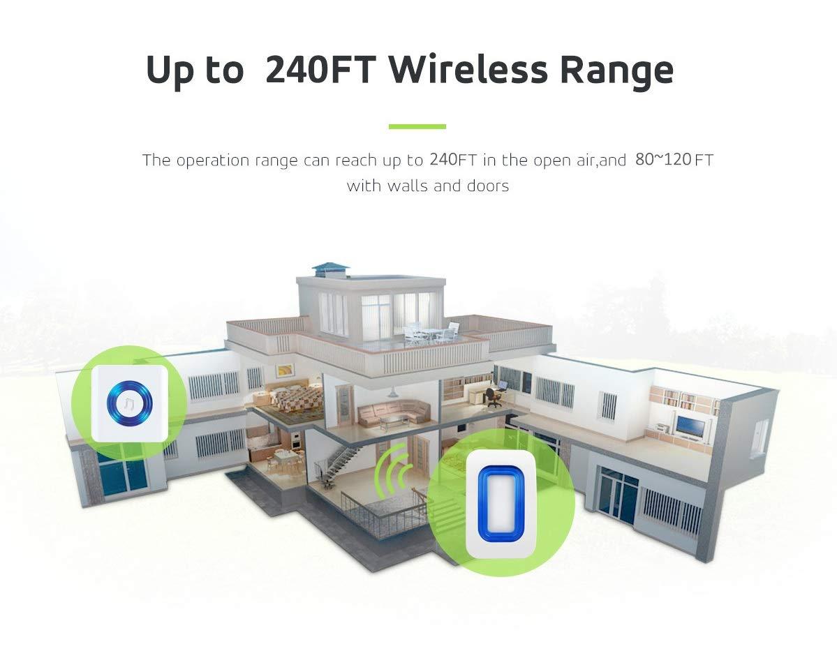 EverNary Bed Alarms and Fall Prevention for Elderly Dementia Patients Seniors,Wireless Caregiver Pager Indoor Motion Sensor Alert Elderly Monitoring for Home (2 Receiver+2 Motion Detedtor)