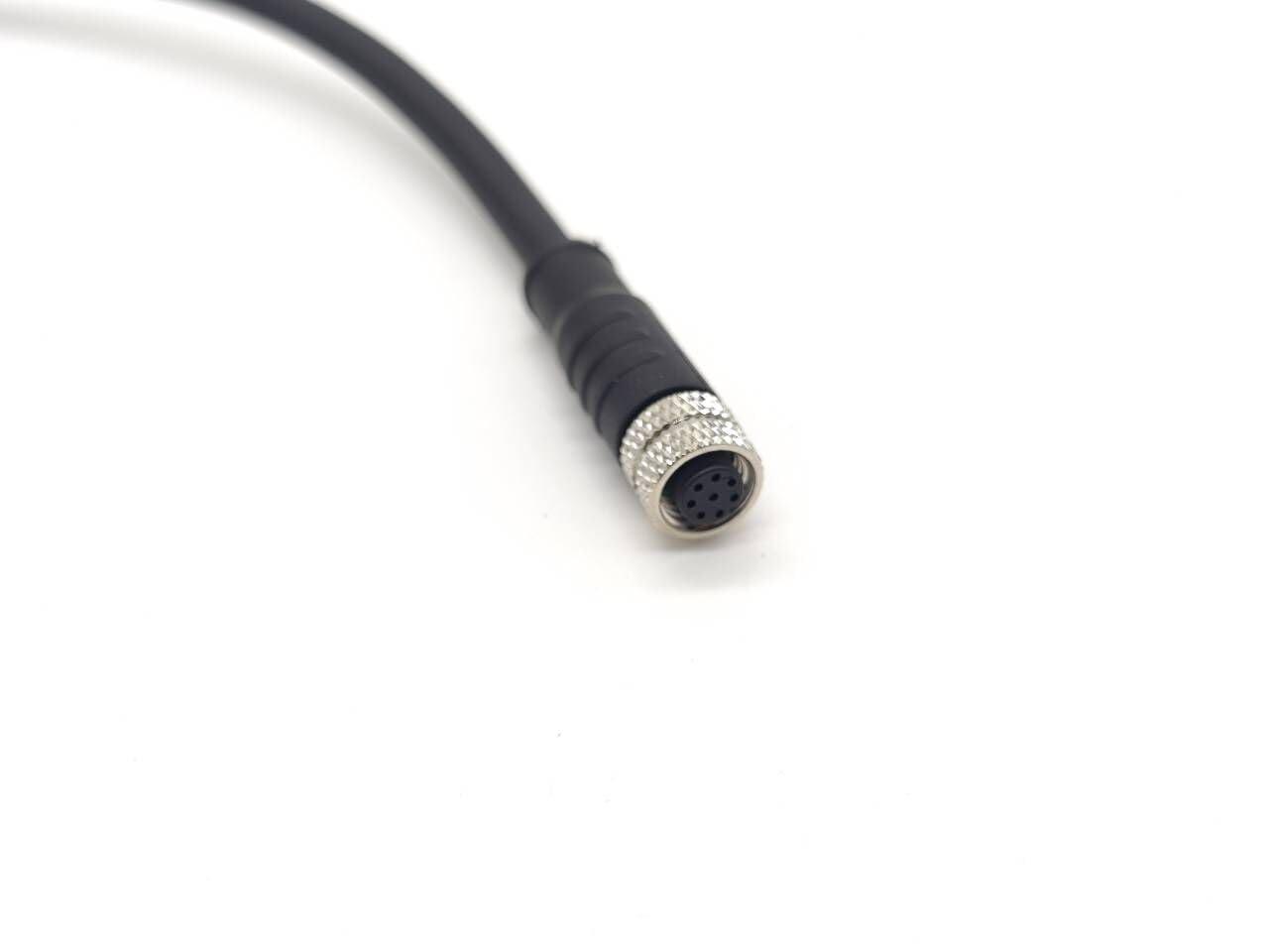 Elecbee Elecbee M8 Connector Female Straight Single Ended Cable 1Meter Length (A Code 8 Pin)