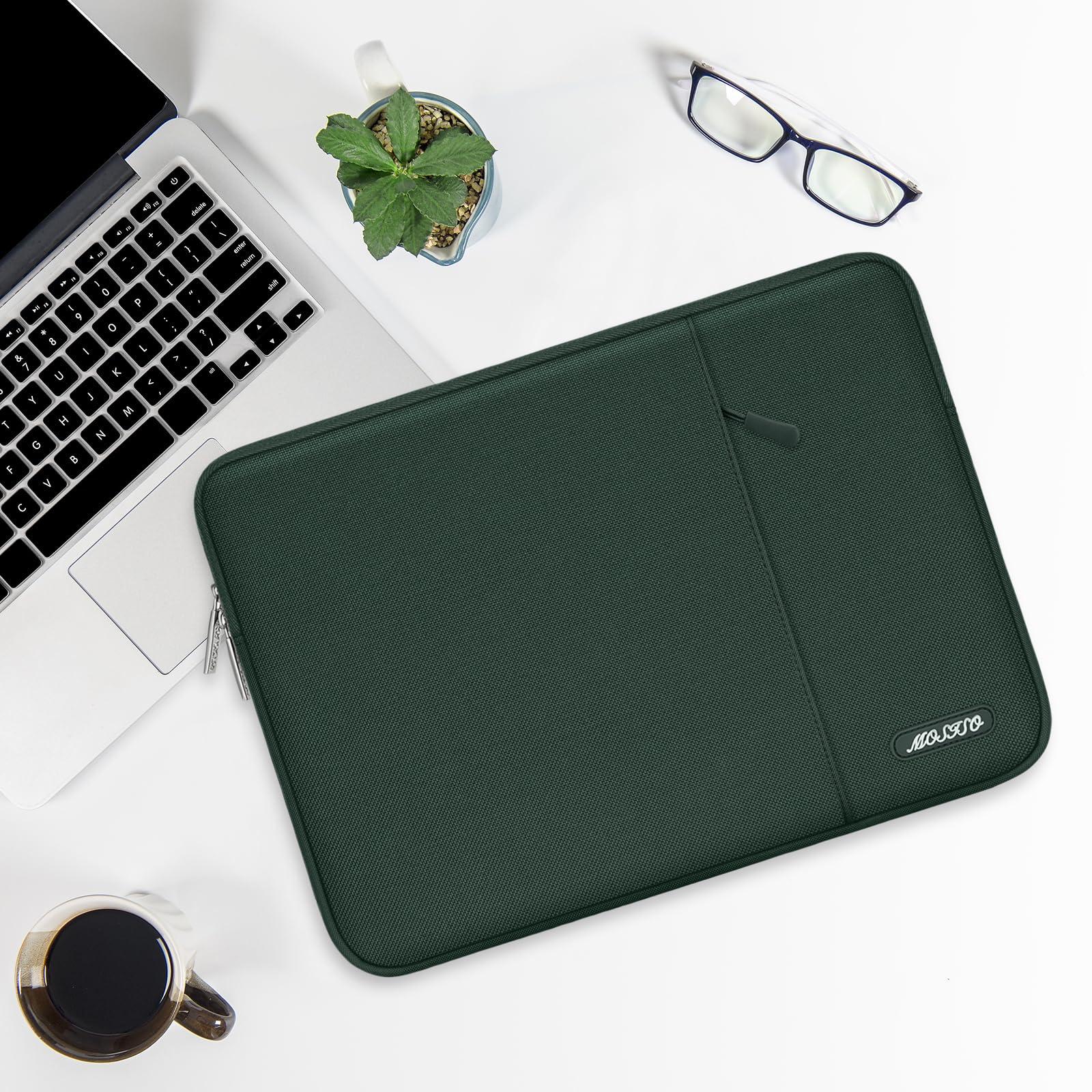 MOSISO MOSISO Laptop Case 13 inch, 13 inch Laptop Sleeve Compatible with MacBook Air M4 M3 M2 M1 2025-2018 / Pro M2 M1 2025-2016, Polyester Vertical Computer Sleeve Bag with Pocket, Midnight Green