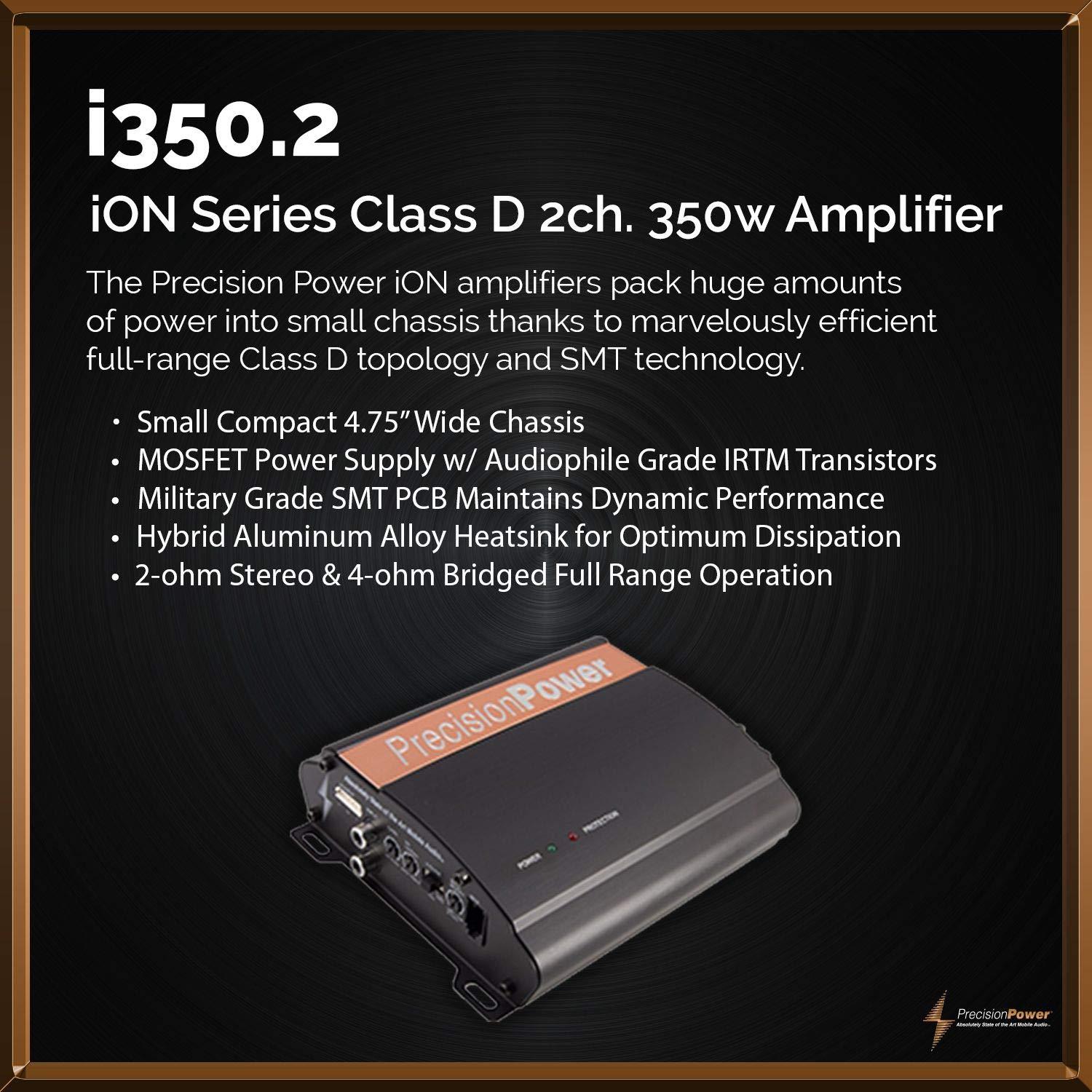 Precision Power Precision Power i350.2 PPI iON Series 350 Watts Class D 2-Channel Amplifier (Renewed)