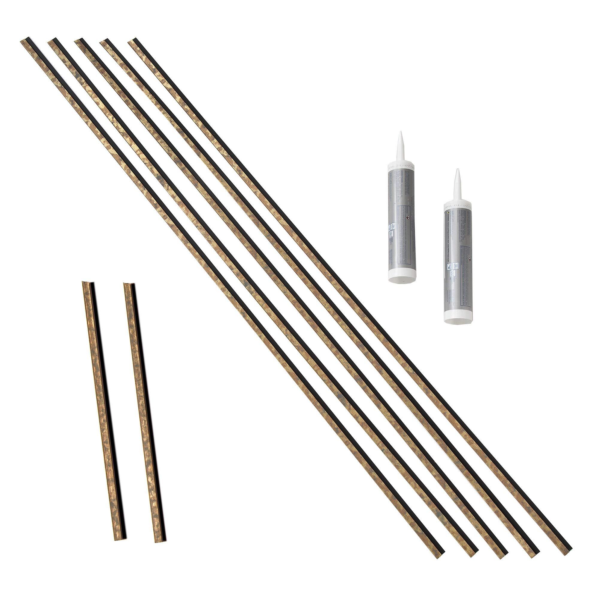 FASDE FASDE Traditional Style/Pattern 4 Decorative Vinyl Backsplash 15 sq ft Kit in Brushed Nickel