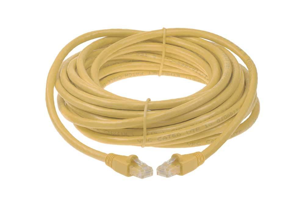 SF Cable SF Cable 100ft Cat 6A Unshielded (UTP) Ethernet Network Cable, 500MHz, 24AWG - Yellow