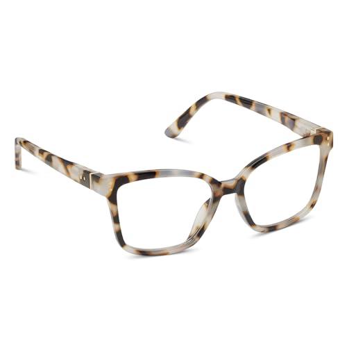 Peepers by PeeperSpecs Peepers by PeeperSpecs Women's Octavia Square Blue Light Blocking Glasses, Chai Tortoise, +1.50 + 1.5