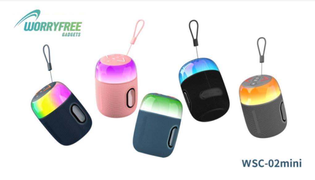 WorryFree Gadgets Waterproof Mini Bluetooth 5.3 Speaker 10M Transmission Distance 5W Output Power for Computer Home Theater Karaoke Player Mobile Phone (Pink)