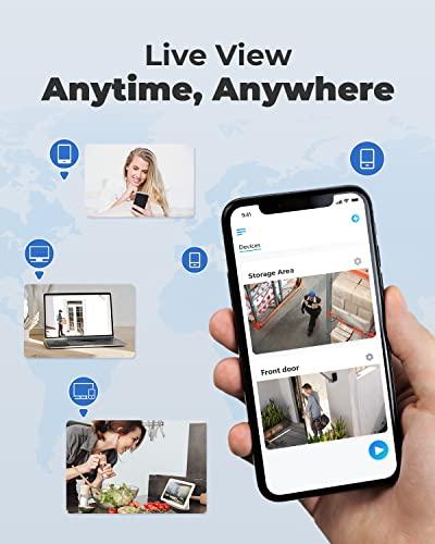 REOLINK REOLINK 4K Security Camera System, RLK16-800B8 8pcs H.265 PoE Wired with Person Vehicle Detection, 8MP/4K 16CH NVR with 4TB HDD for 24-7 Recording