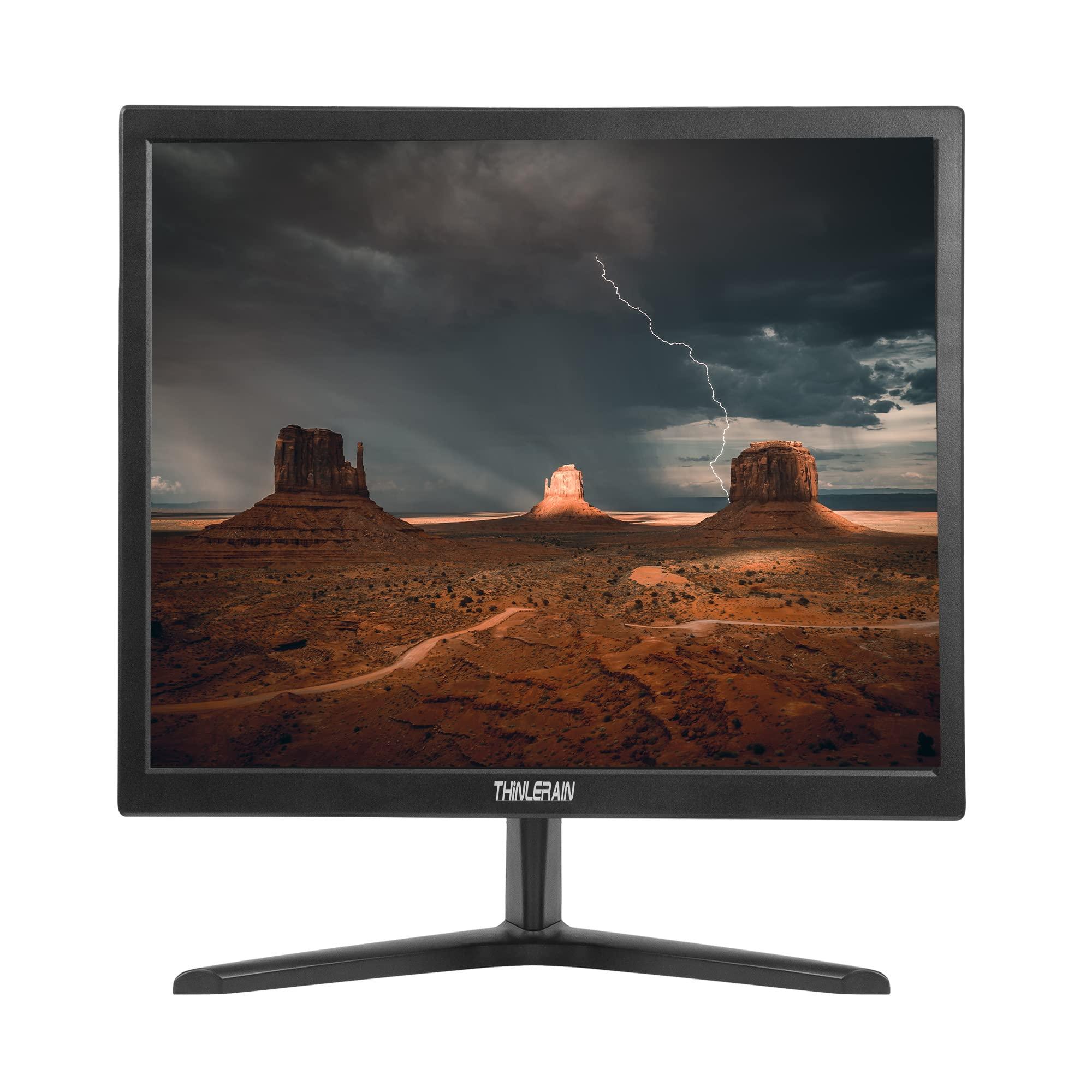 Thinlerain Thinlerain PC Monitor 17-inch 4:3 LED Backlit Monitor 1280 X 1024, 60 Hz Refresh Rate, 5Ms Response Time, VESA Mountable, VGA, HDMI, TN Panel, Built-in Speakers