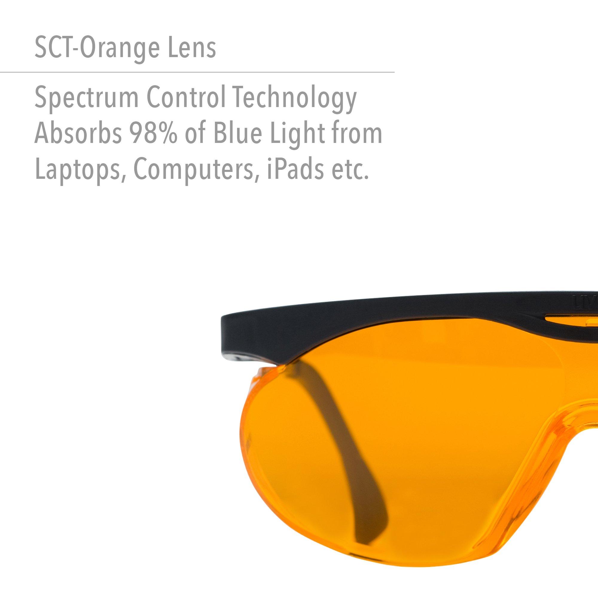 Uvex Honeywell Uvex Ademco Skyper Blue Light Blocking Computer Glasses with SCT-Orange Lens (S1933X)