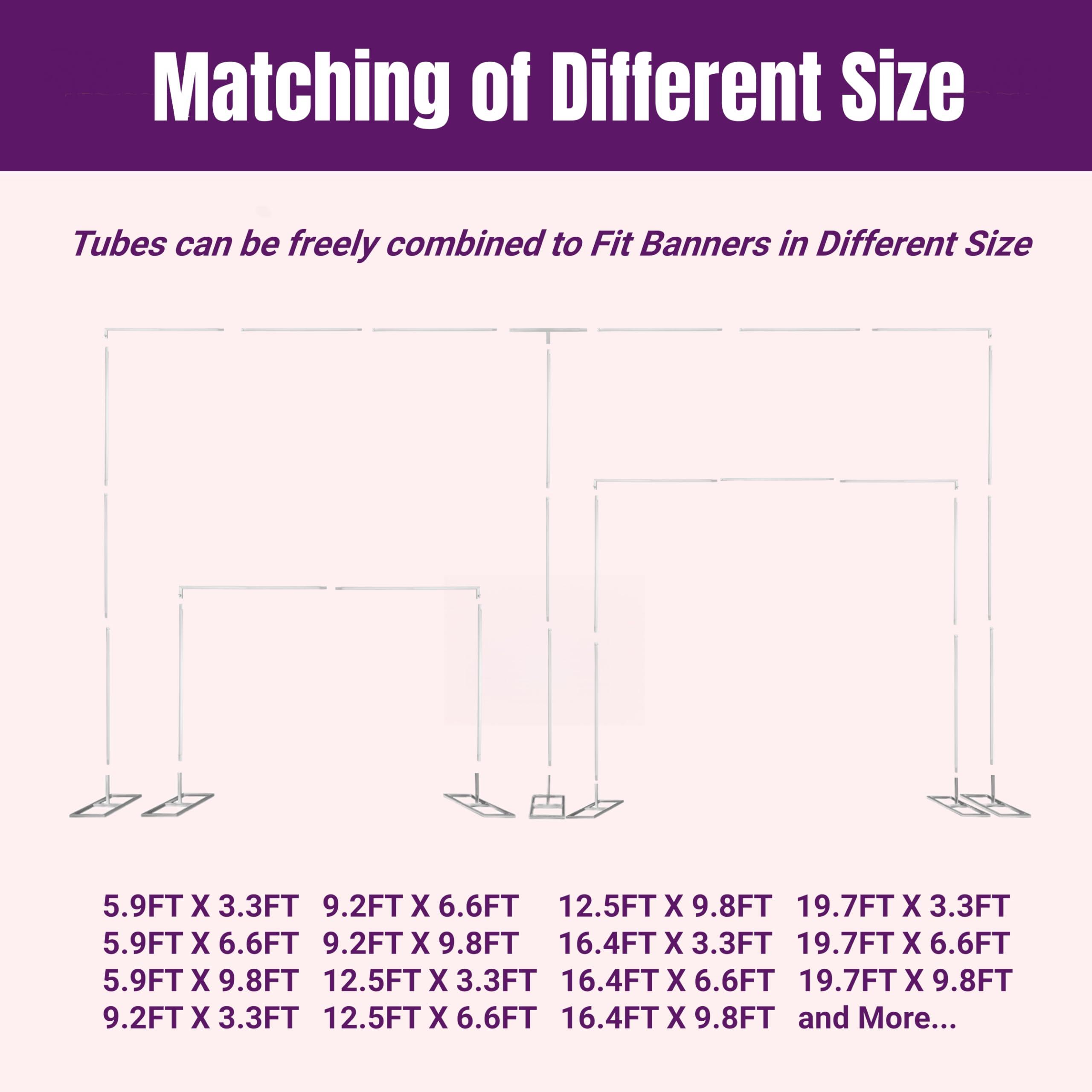 MARTEXBUY MARTEXBUY 10x20ft Backdrop Stand, Wedding Party Backdrop Stand Pipe Kit Curtain Frame, Professional Background Support, Heavy Duty Backdrop Stand for Wedding Party Celebration Photography Baby Shower