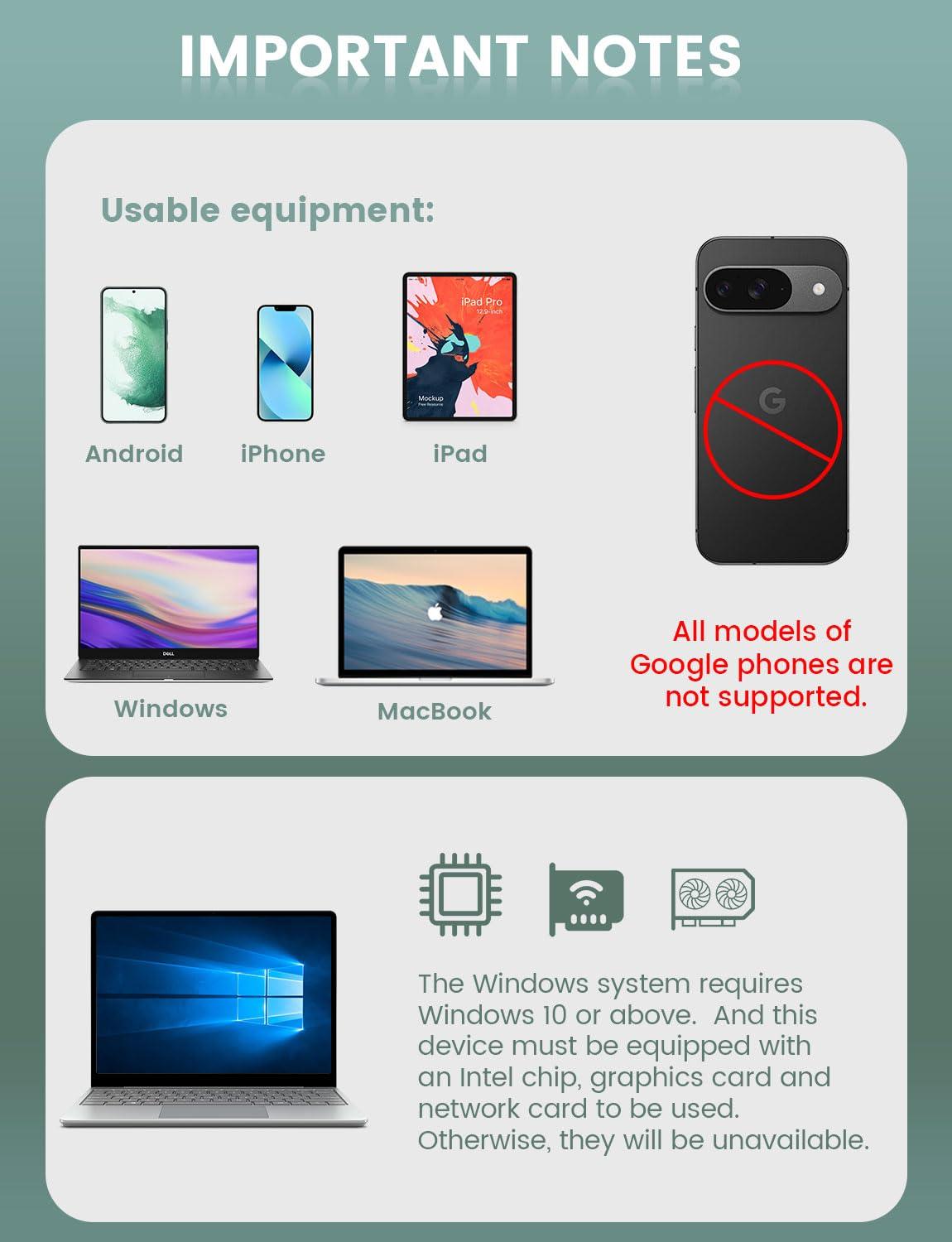 nohzio NOHZIO Wireless HDMI Display Dongle Adapter,No Need Any APP,No Setup, Streaming Video/Audio from Laptop,Tablet, PC, Smartphone to HDTV/Projector/Monitor, Support Android, iOS, Windows and MacOS