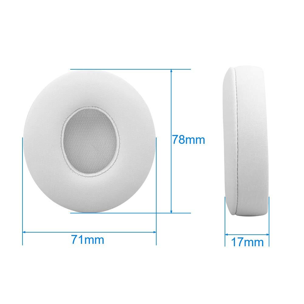 Link Dream Link Dream Replacement Ear Pads for Beats Solo 2 & 3 - Memory Foam Earpads Cushion Cover for Wireless Headphones (White)