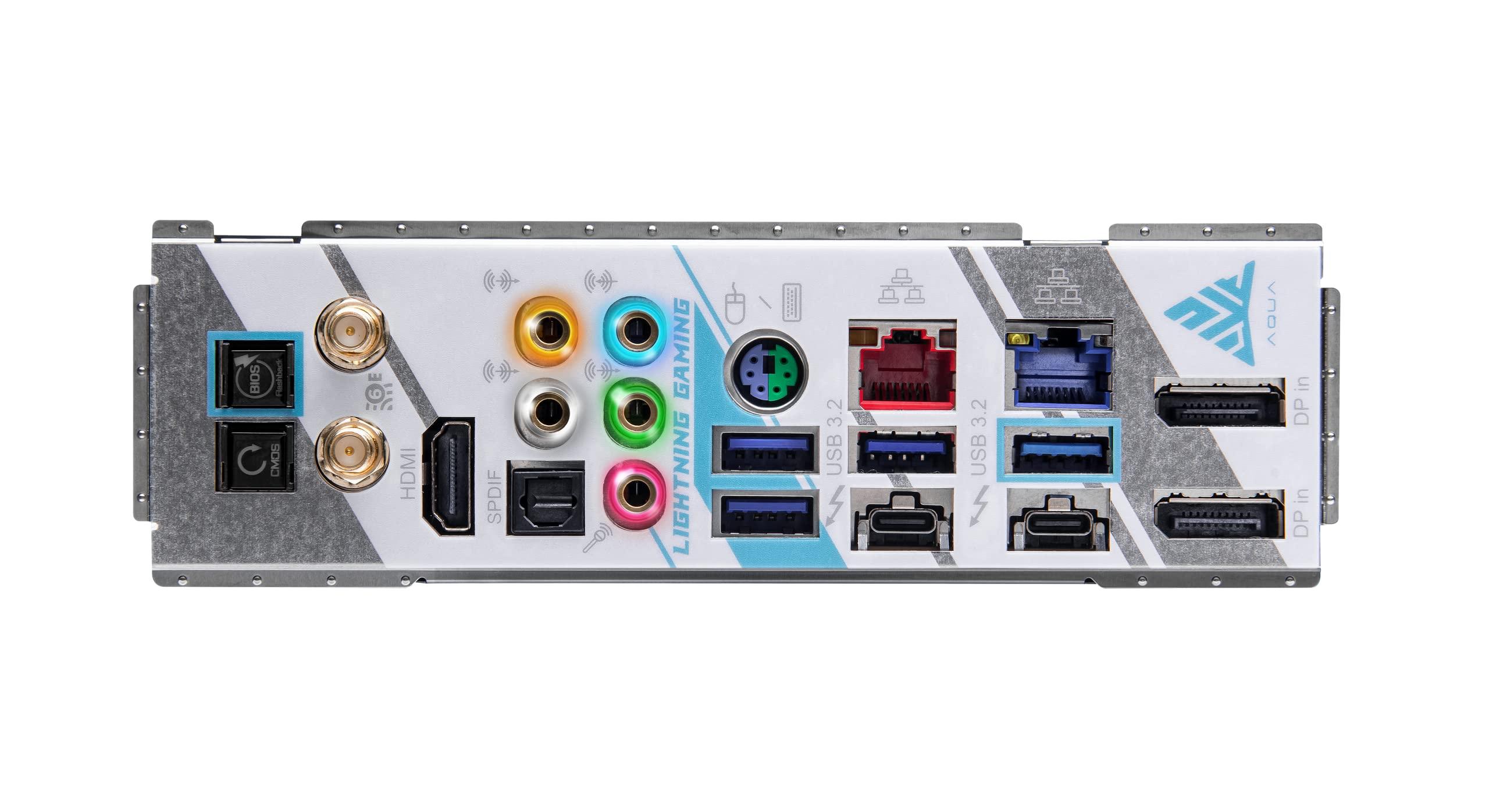 ASRock ASRock Z690 Aqua OC Motherboard DDR5 7000 Dual Channel 6 SATA3 LGA1700 96GB 2oz Copper PCB 12 Layer PCB EATX SATA3 6.0 Gb/s