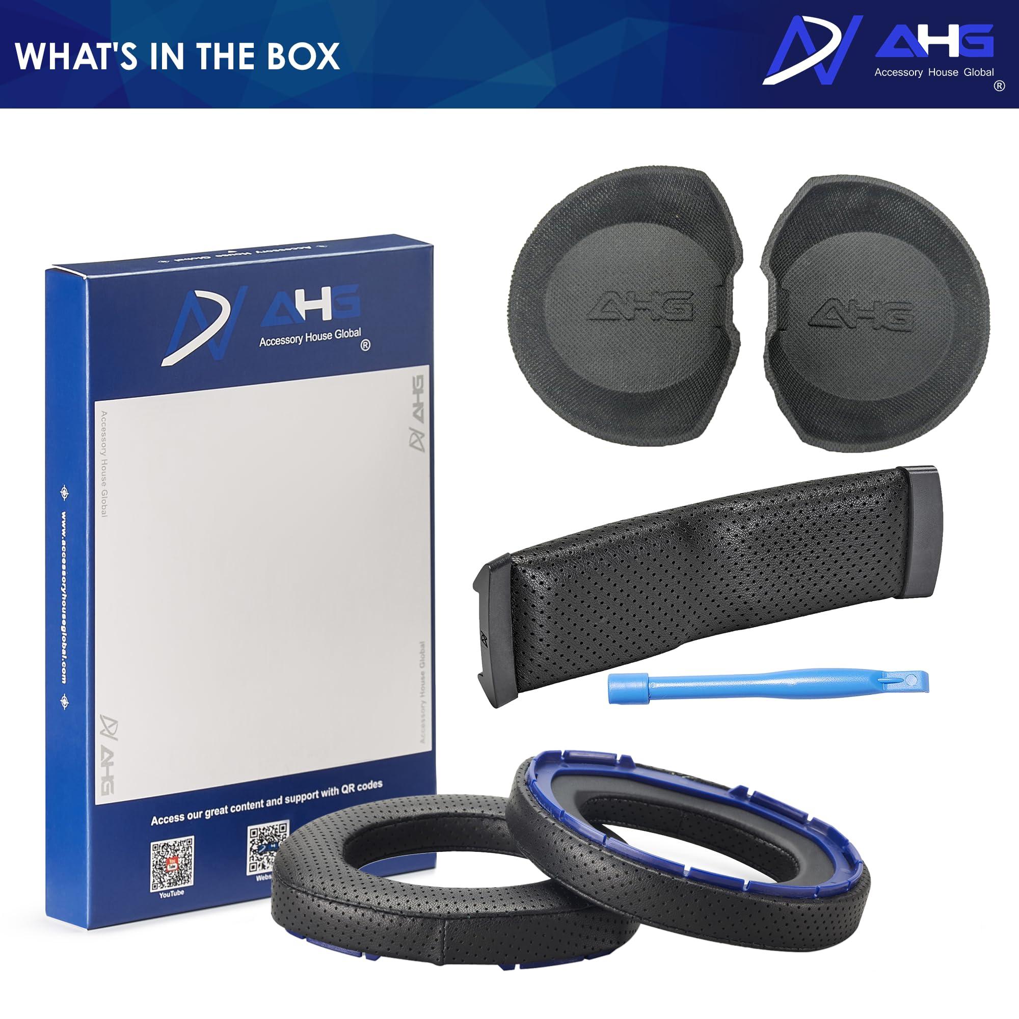 AHG Accessory House Global AHG Premium HD 8XX / HD 800S / HD 800 Ear Pads Cushions and Headband Compatible with Sennheiser HD800 / Sennheiser HD800S and Drop HD 8XX Headphones. Perforated Sheepskin/High-Density Foam/Durable