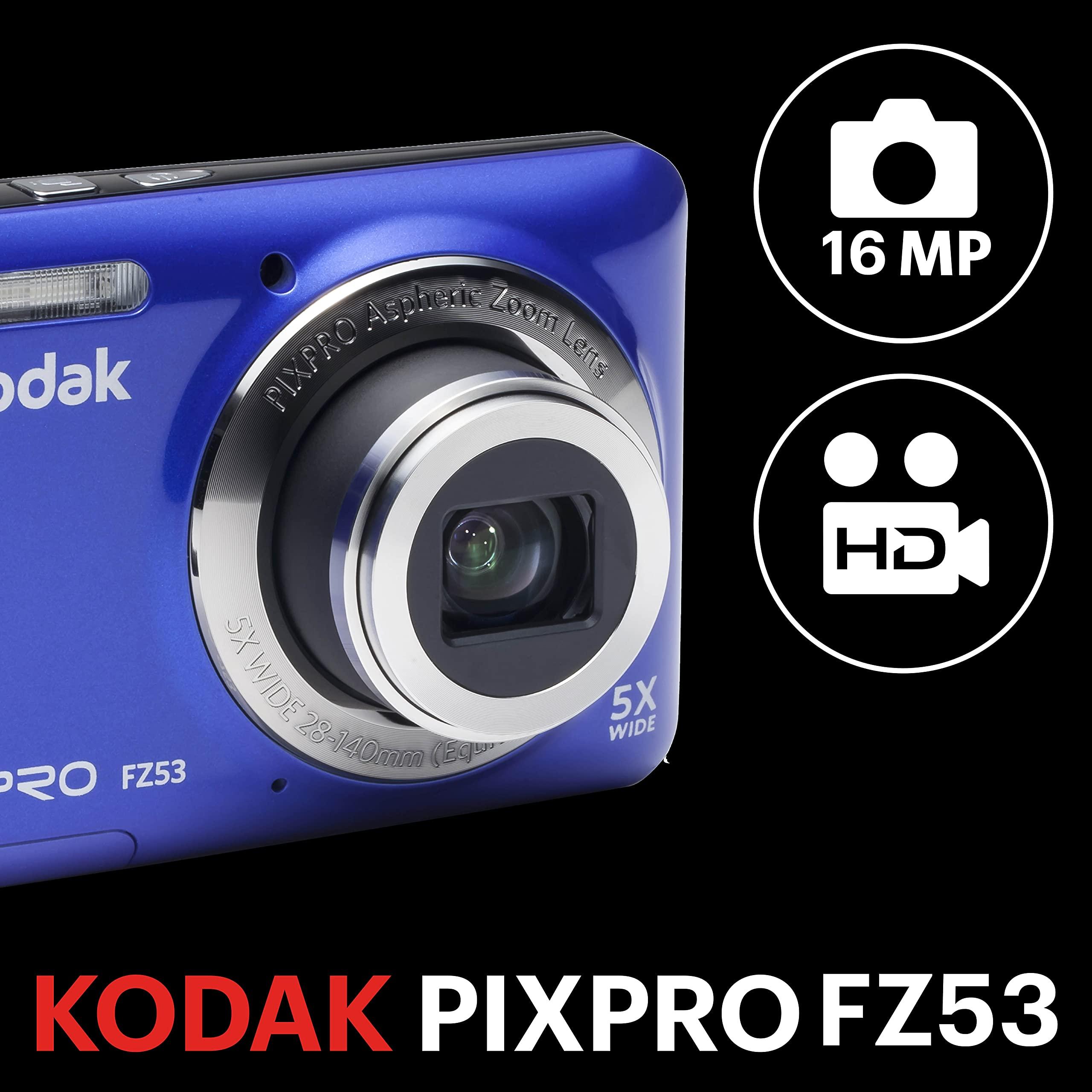 KODAK Kodak FZ53-BL Point and Shoot Digital Camera with 2.7" LCD, Blue