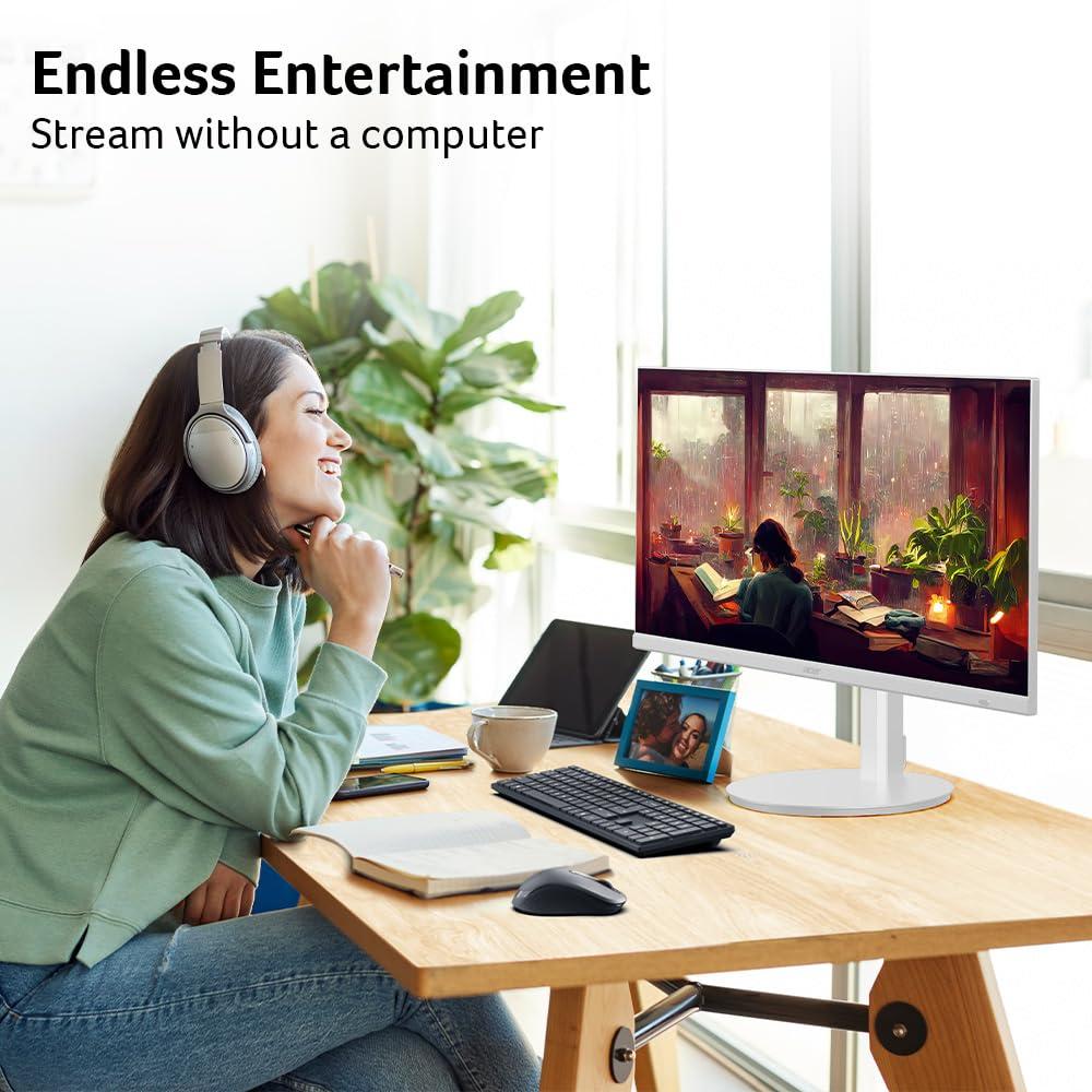 acer Acer CS272 27 IPS Full HD Smart Monitor | WebOS | Streaming TV | Bluetooth | Wireless Projection | iOT Device for Smart Home | Height Adjustable, Swivel, Tilt & Pivot | 3Wx2 Speakers | sRGB 99%