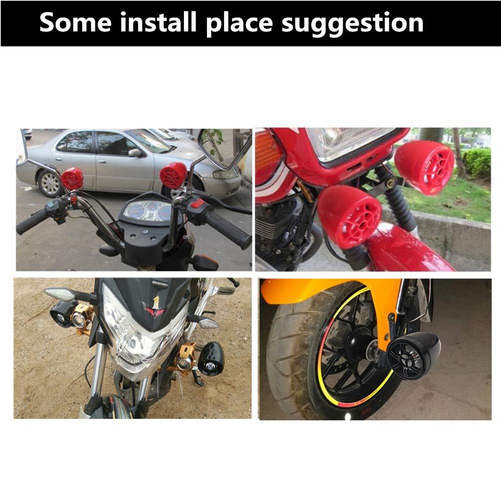 XYC XYC UTV ATV Bluetooth Amplifier Sound System Hand-Free Speakers FM USB Audio System Stereo 3 Inch Speakers 12V Motorcycle Waterproof Audio FM Radio Stereo Speaker (Blue&Silver Star)