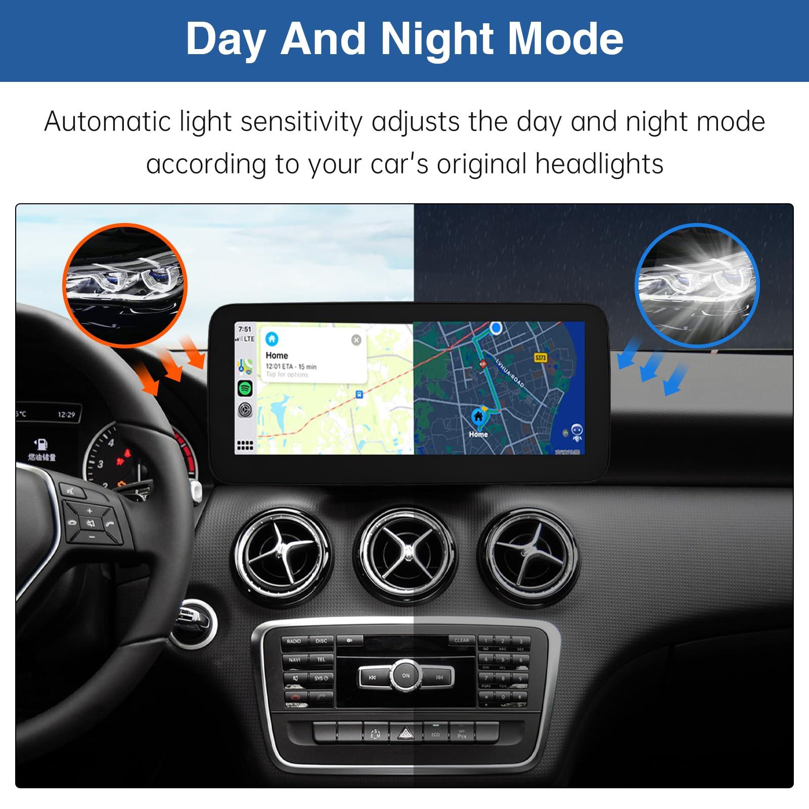 Road Top Road Top 12.3 Inch Car Touchscreen Wireless CarPlay Android Auto for Mecedes Benz CLA GLA Class C117 X117 X156 2013-2015 Year with NTG4.5/4.7 System, Car Stereo Multimedia Radio Receiver