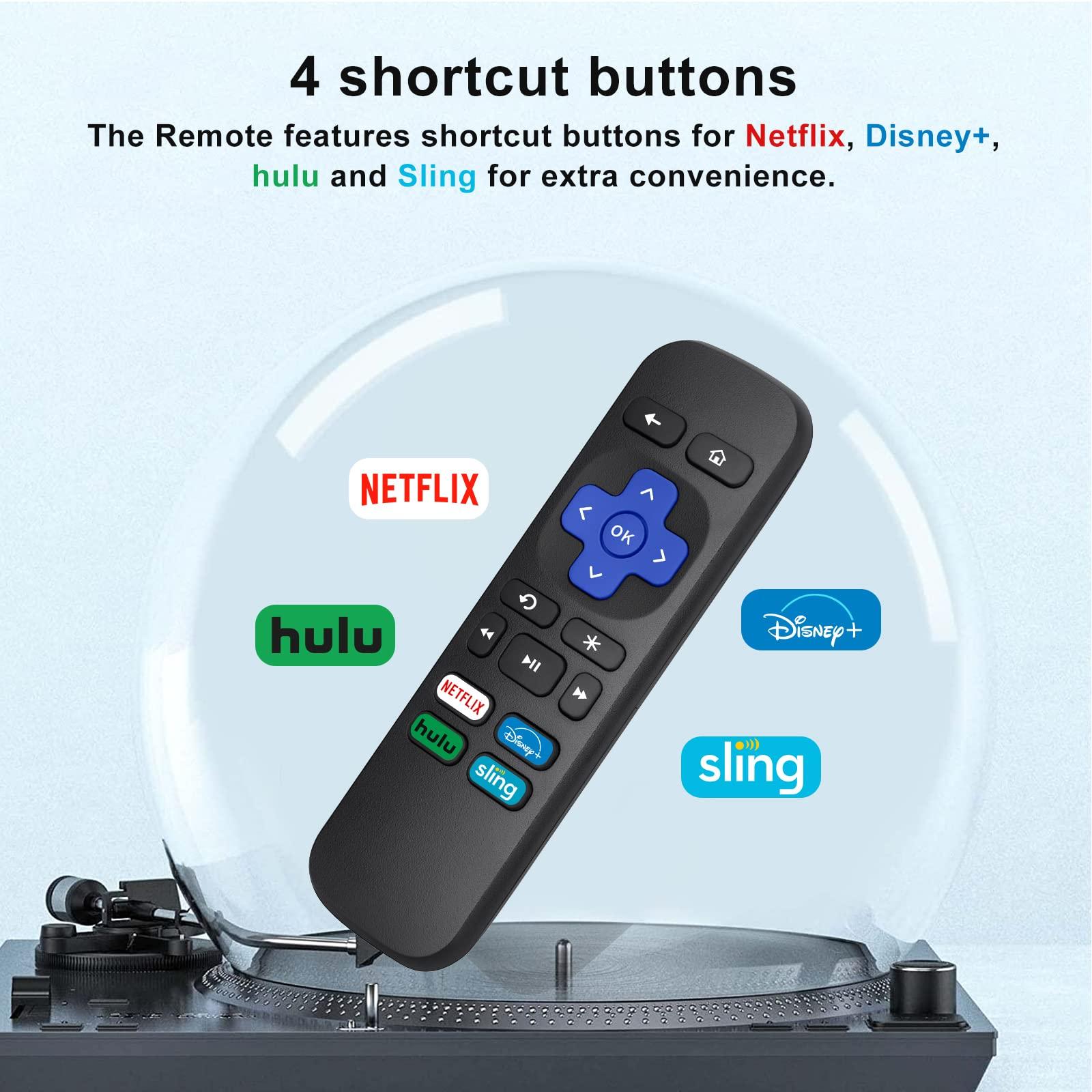 Marvour Remote Control Replacement for Roku 1, 2, 3, 4 and Express. [NOT for Any Roku Stick or TV]