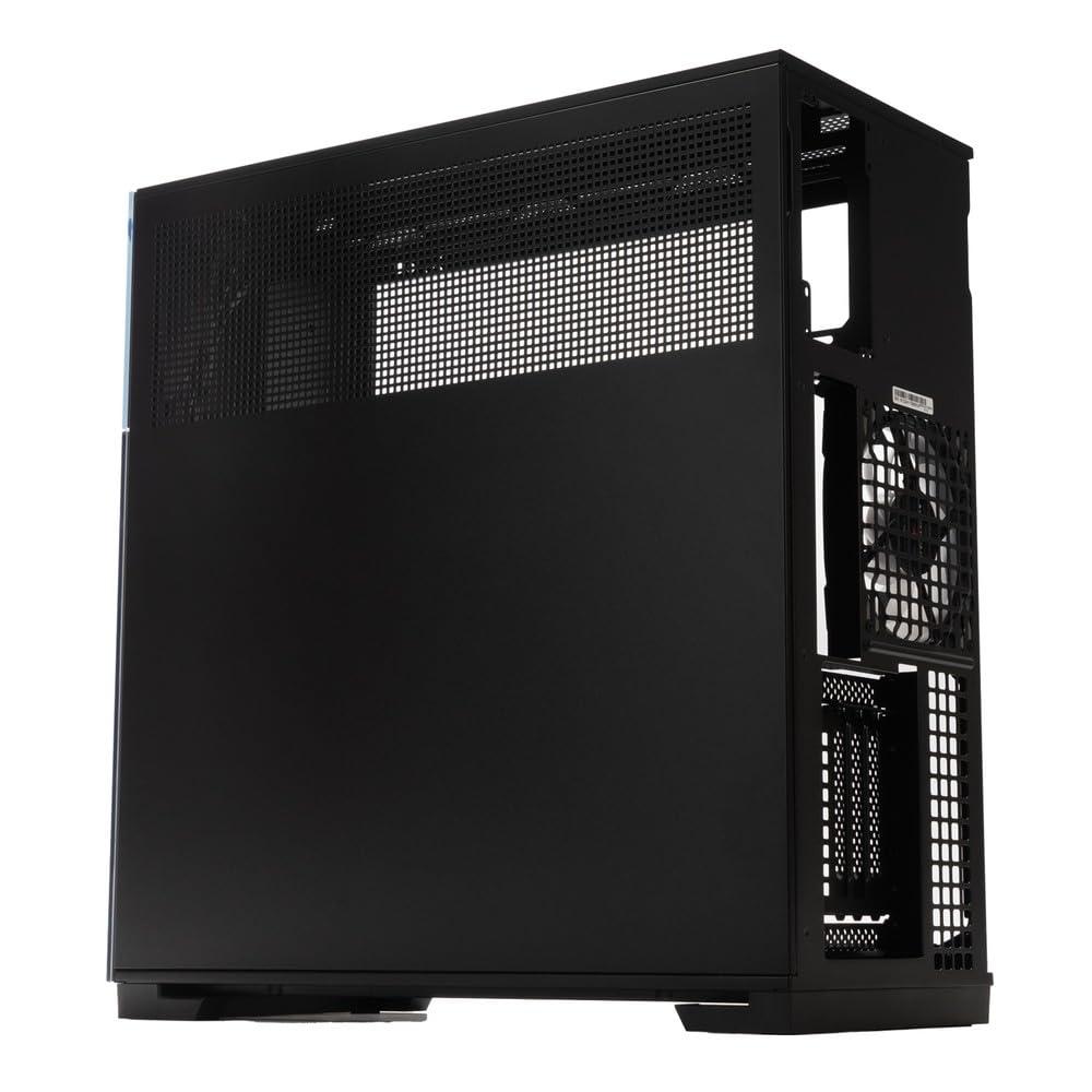 IN WIN InWin F5 Black E-ATX Full Tower Computer Case with Tempered Glass, Mesh Panels, Customizable Front Bezels, and Offers ATX Back Connect Motherboard Support