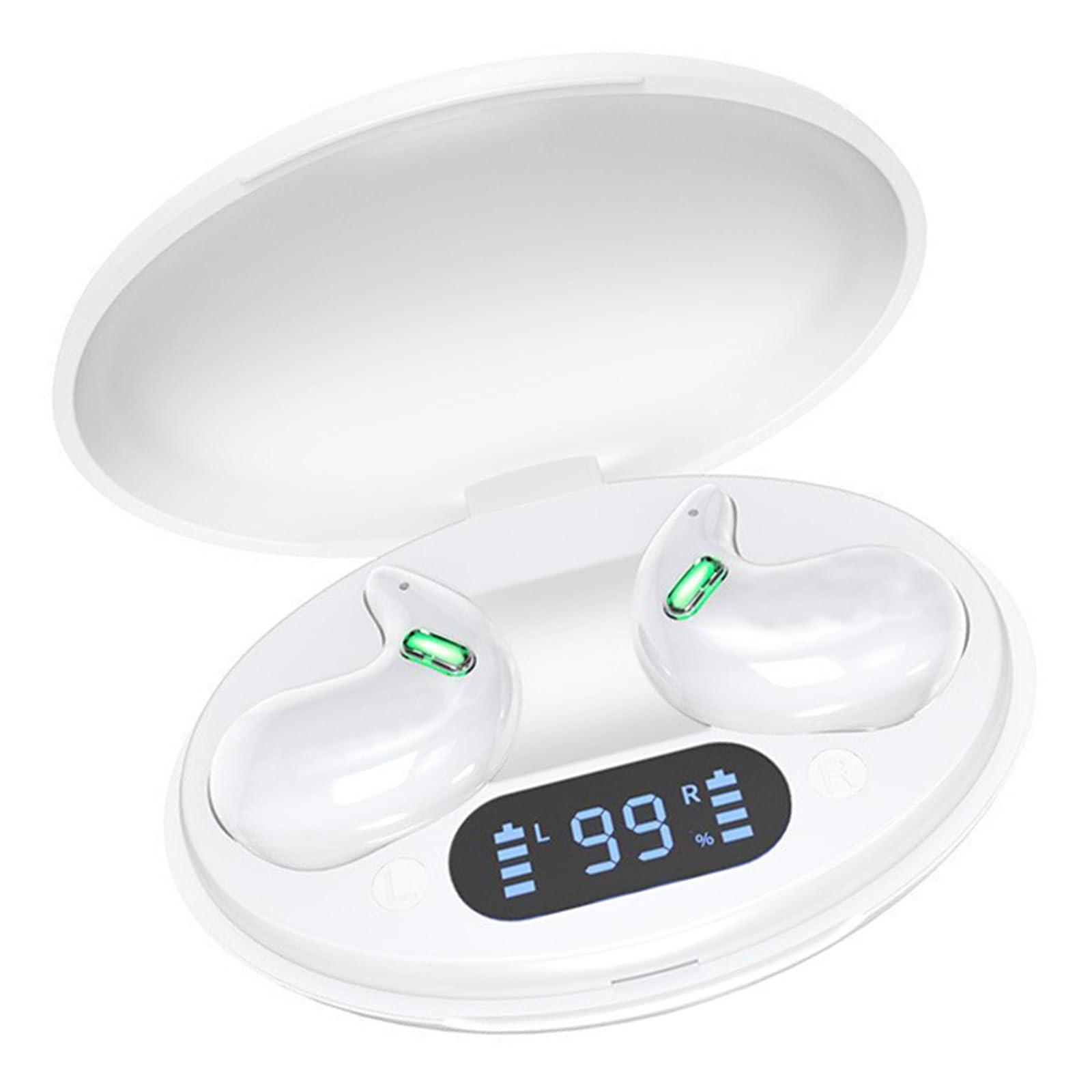 MOSSANTFUL Sleep Earbuds Headphones for Sleeping Suitable for Games Sports Work Bluetooth 5.2 with Charging Box,Sleeping Headphones for Side Sleepers,invisible earbuds,Discreet Bluetooth Earpiece for Work