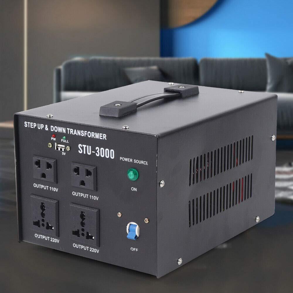 mignonnememe 3000W Power Voltage Converter Transformer Heavy Duty Step Up/Down AC 110V to 220V Power Converter Circuit Breaker Protection