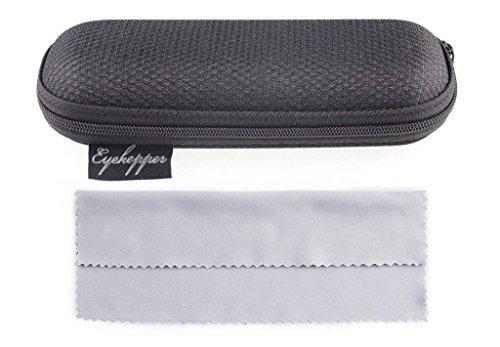 Eyekepper Eyekepper Half-Rim Memory Titanium Bridge Reading Glasses for Video Games Blue Light Blocking Readers Amber Tinted Lenses (Gunmetal,+1.00)