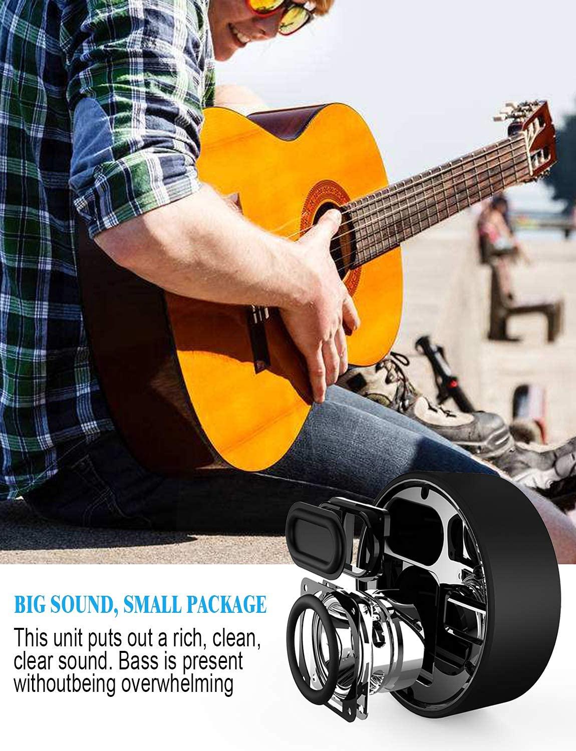 INSMY INSMY C12 IPX7 Waterproof Shower Bluetooth Speaker, Portable Small Speaker, Speakers Bluetooth Wireless Loud Clear Sound Support TF Card Suction Cup for Kayak Canoe Beach Gift (Black)