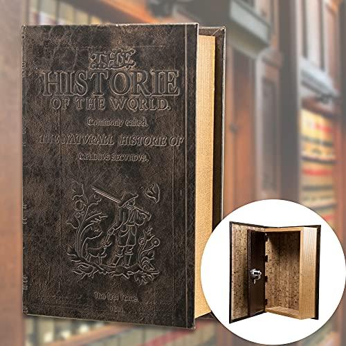 BARSKA Barska Antique Book Lock Box with Key Lock