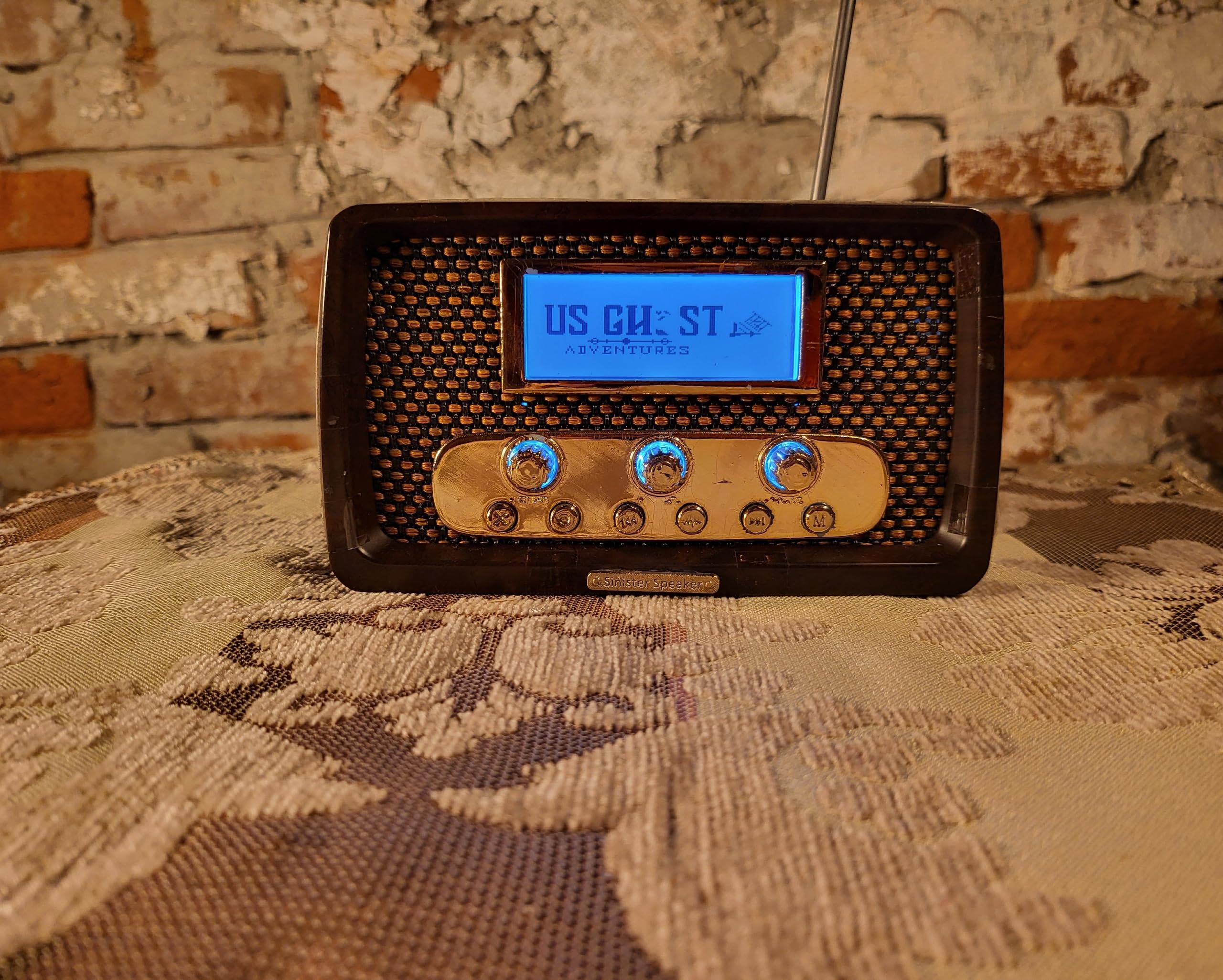 US Ghost Adventures Sinister Speaker Spirit Box Dual EVP Recorder & Bluetooth Ghost Box | Paranormal Activity Detector with AM/FM/SW Sweep | Vintage-Inspired Design