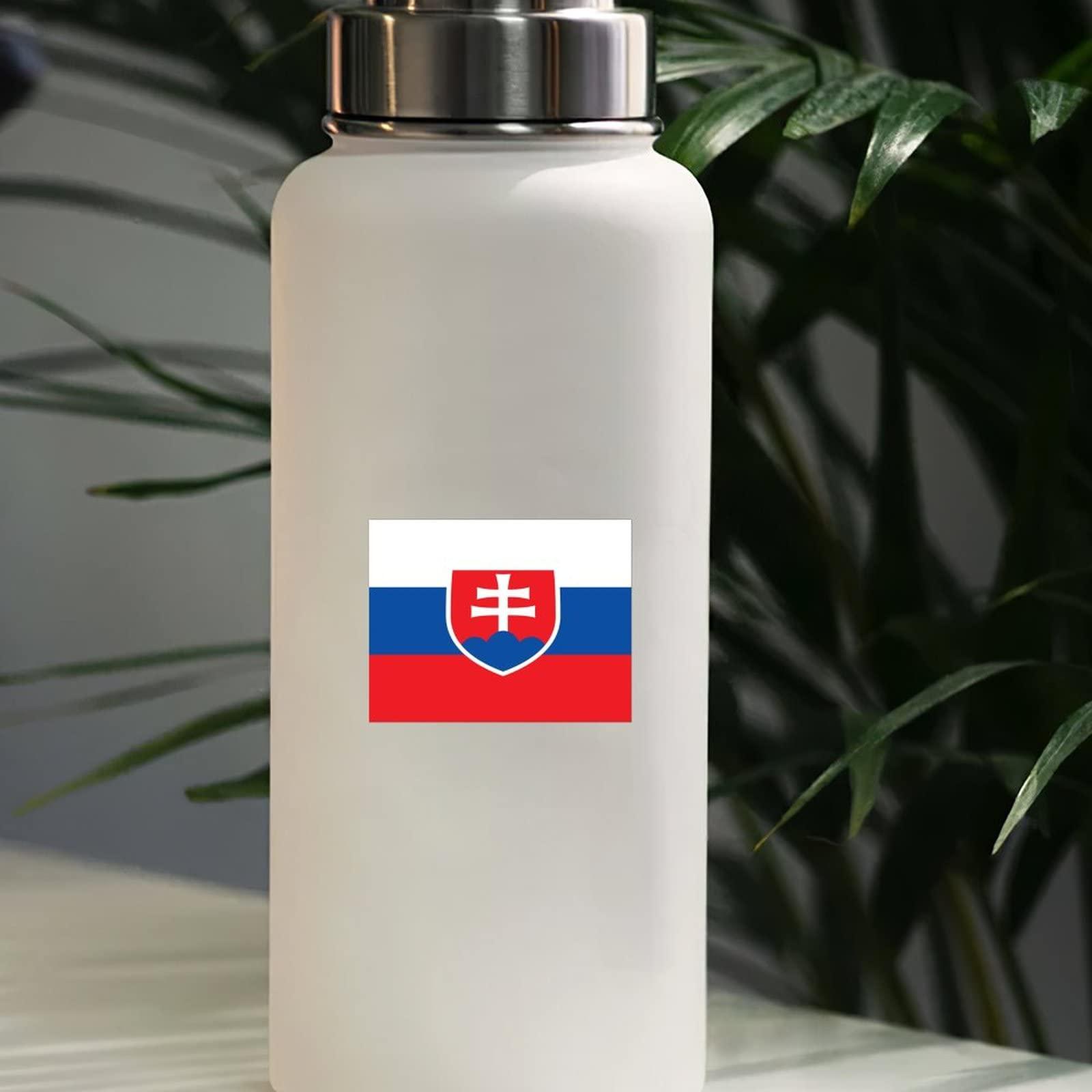 RightMea Slovakia National Flag Stickers Slovakia Sticker Laptop Decals Tumbler Stickers Laptop Stickers Vinyl Decal Wine Tumbler Sticker Water Bottle Sticker