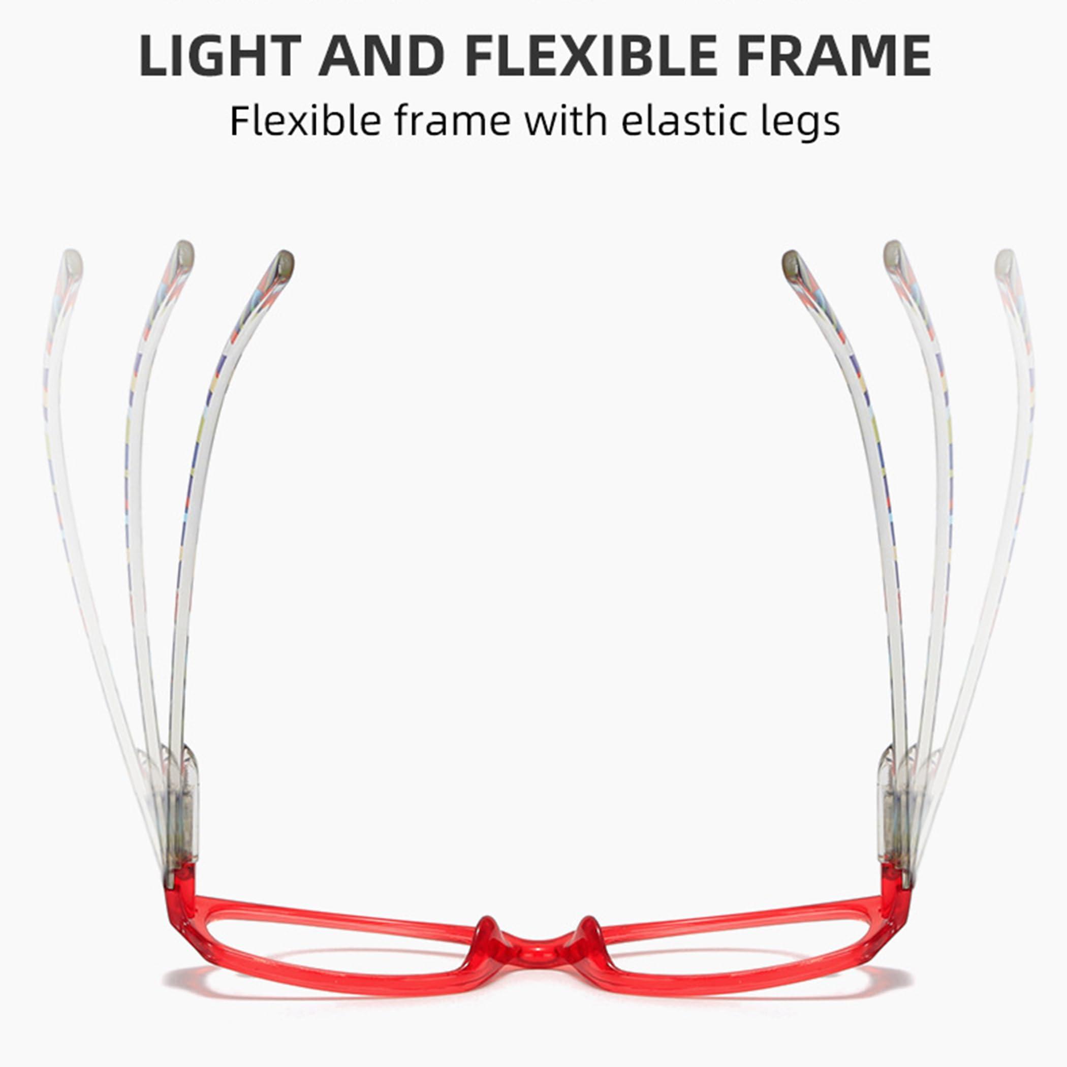 bullabulling Rectangle Bling Rhinestone Reading Glasses For Women Blue Light Blocking Reader Computer Eyeglass Frame (Christmas, 3.0, x)