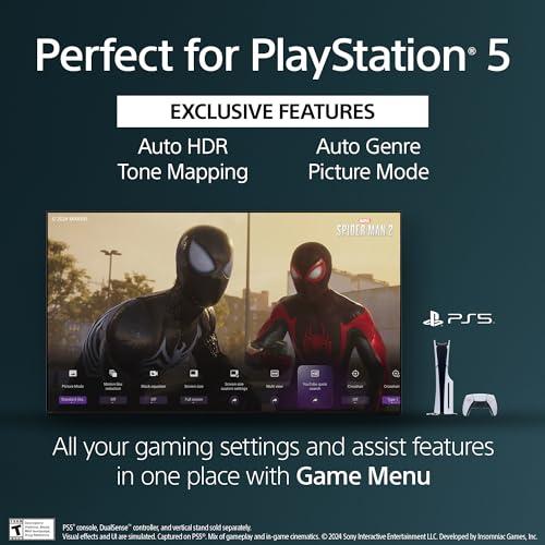 Sony Sony BRAVIA 7 65-Inch 4K Ultra HD QLED LCD Smart TV with Mini LED Backlight, Dolby Vision HDR, PS5 Features, Google TV (2024 Model, K-65XR70)