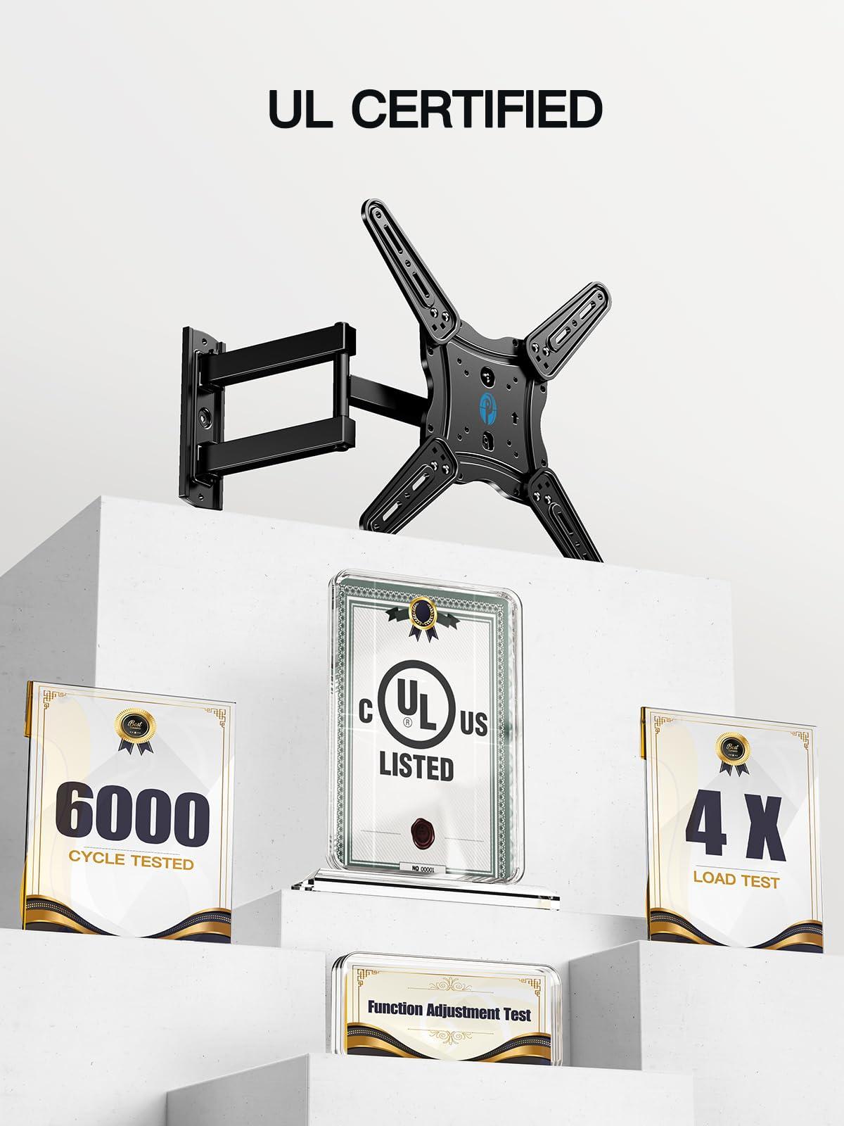 Pipishell Pipishell Full Motion TV Wall Mount for 26-60 inch Flat or Curved TVs up to 77 lbs & Full Motion Wall Mount for 26-65 inch Flat or Curved TVs up to 99 lbs