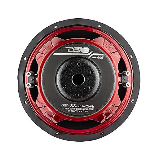 DS18 DS18 GEN-XX12.4DHE 12" High Excursion Car Subwoofer 1000 Watts Max Dual Voice Coil 4+4 Ohms (1 Speaker)